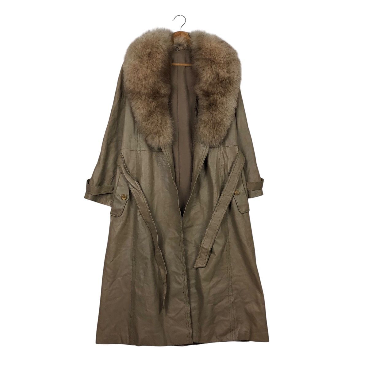Japanese Brand 📌Vintage Long Leather Jacket Partina Double Breast Fur Size US M / EU 48-50 / 2 - 2 Thumbnail