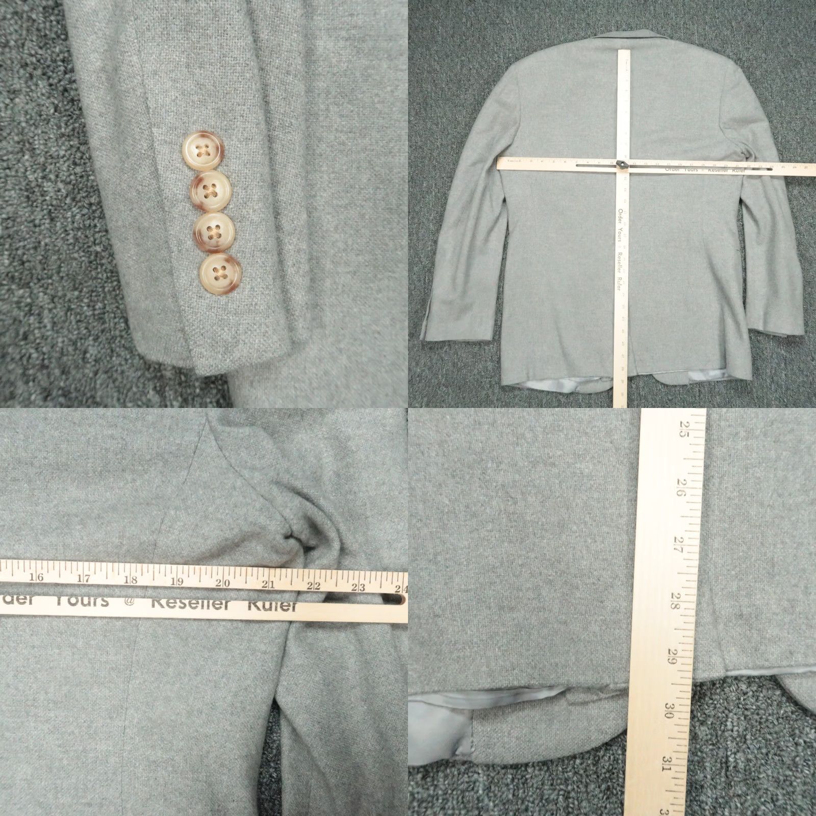 Polo Ralph Lauren VINTAGE Polo Ralph Lauren Blazer Mens 41R Gray Cashmere Sport Coat Jacket VTG Size US L / EU 52-54 / 3 - 8 Thumbnail