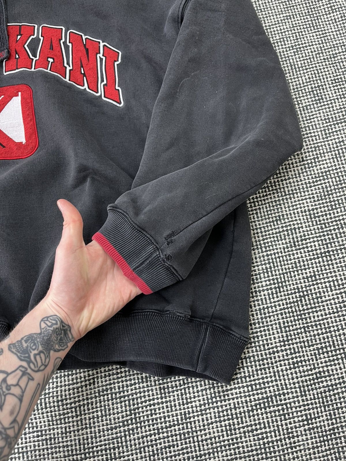 Karl Kani × Vintage 90s Karl Kani baggy hoodie washed fader skate rap y2k Size US XL / EU 56 / 4 - 4 Thumbnail