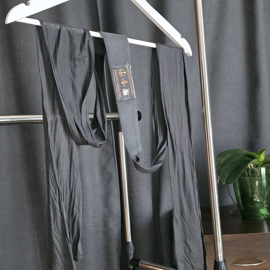 Other European Culture Italy Black Sash Belt Scarf Lagenlook Size ONE SIZE - 3 Thumbnail