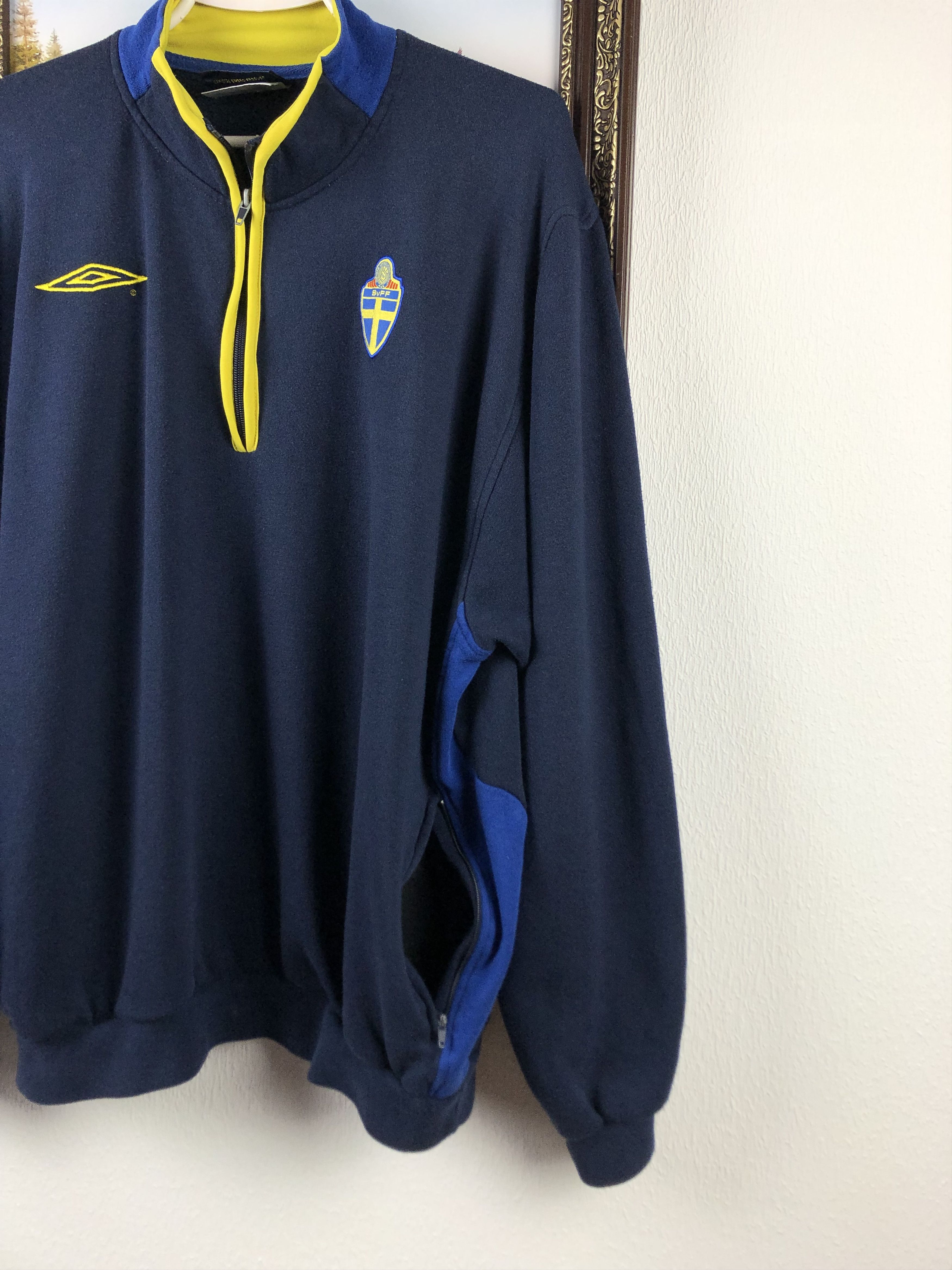 Umbro Vintage Umbro Sweden Football Sweatshirt Jacket Soccer Track Size US XXL / EU 58 / 5 - 8 Thumbnail