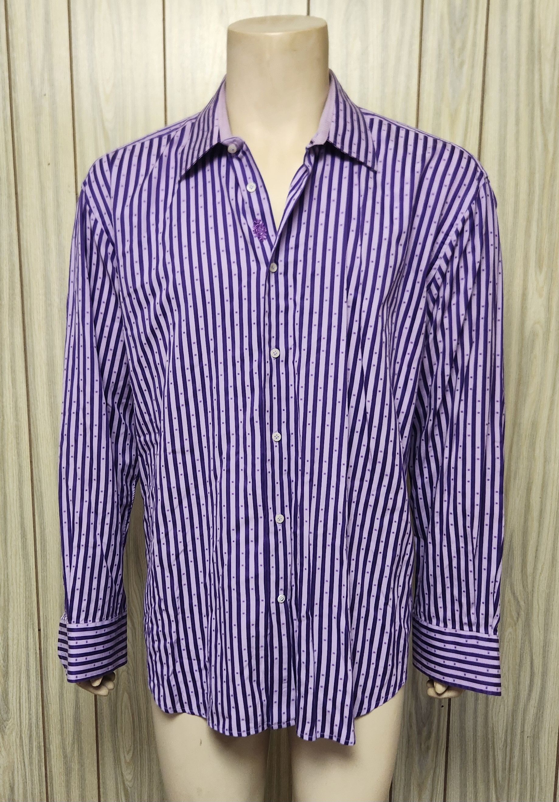 Robert Graham Robert Graham shirt XXL men's purple stripe Size US XXL / EU 58 / 5 - 1 Thumbnail