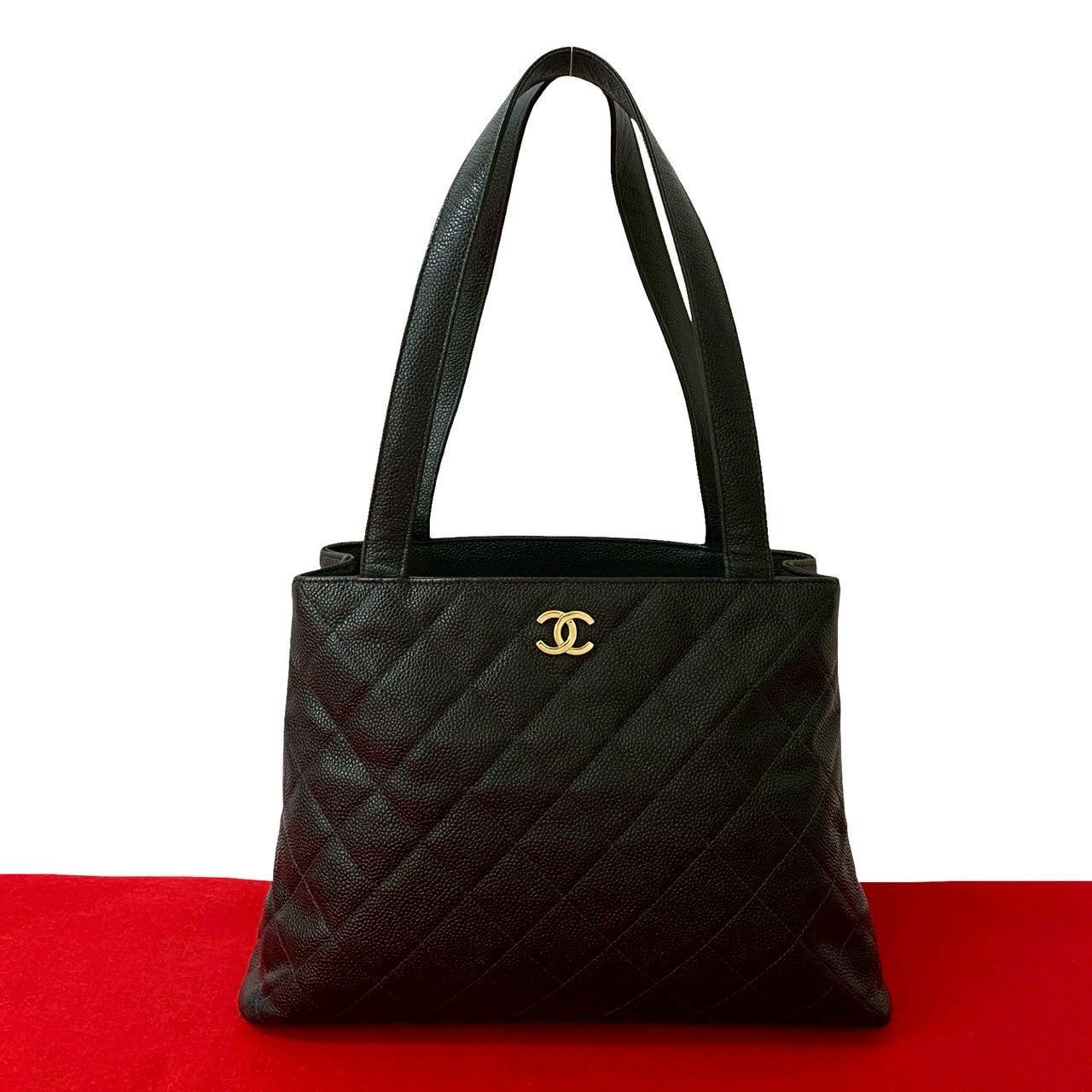 Chanel Tote Bag Black Leather