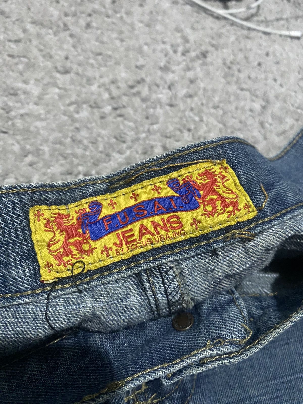 FUSAI × Japanese Brand × Vintage FUSAI Japanese Denim Pants y2k baggy drip Archive jeans Size US 40 / EU 56 - 19 Thumbnail