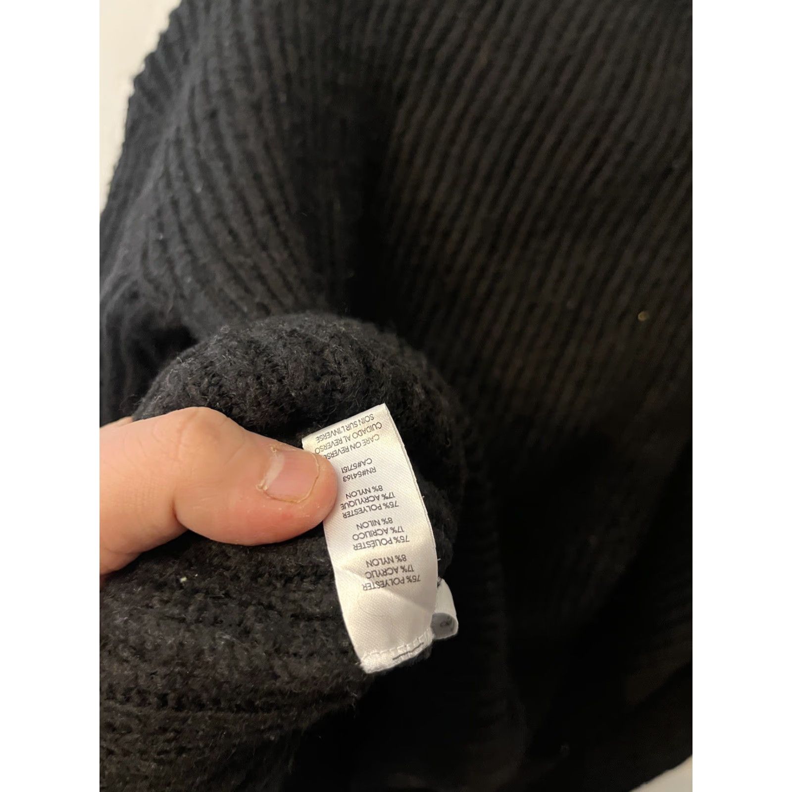 Calvin Klein Calvin Klein Womens Pullover Sweater Mock Neck Popcorn Stitch Black Medium Indoor Casual Knox? Size M / US 6-8 / IT 42-44 - 4 Thumbnail