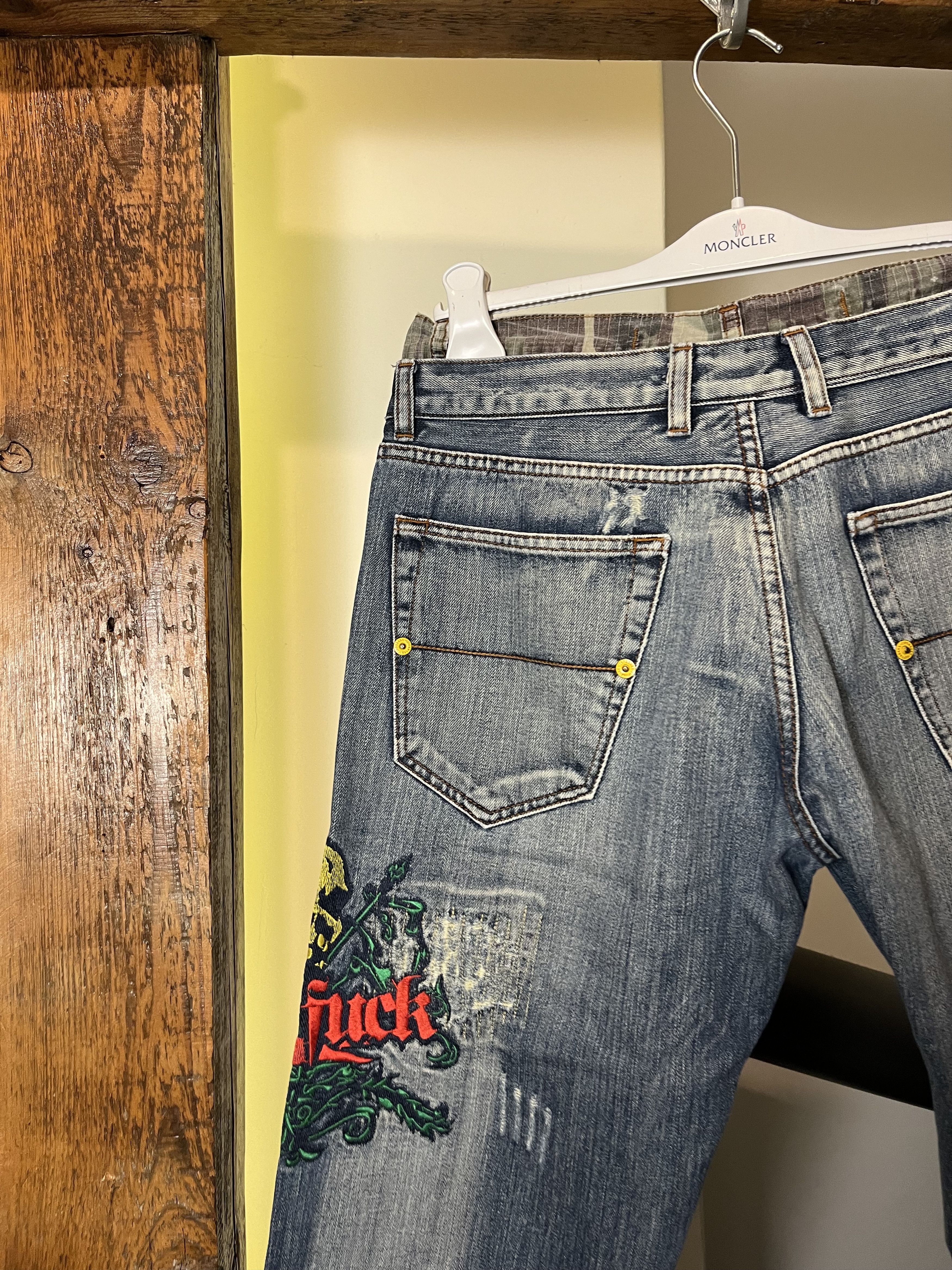 Japanese Brand × Vintage Vintage y2k Denim Japanese Designer Jeans Pants Patchwork Size US 34 / EU 50 - 10 Thumbnail