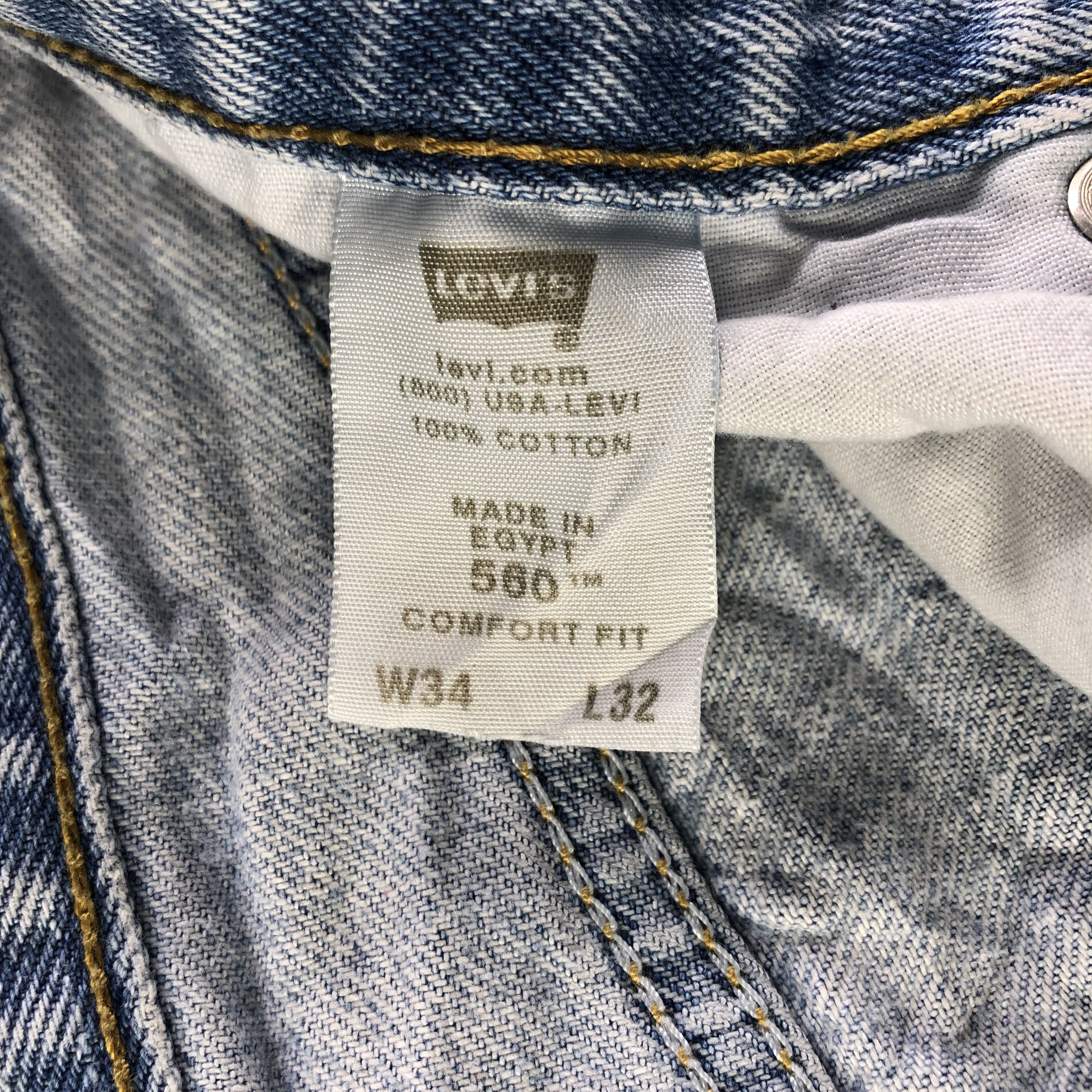 Levi's Vintage Light Wash Levis 560 Jeans-J4114 Size US 35 - 12 Thumbnail
