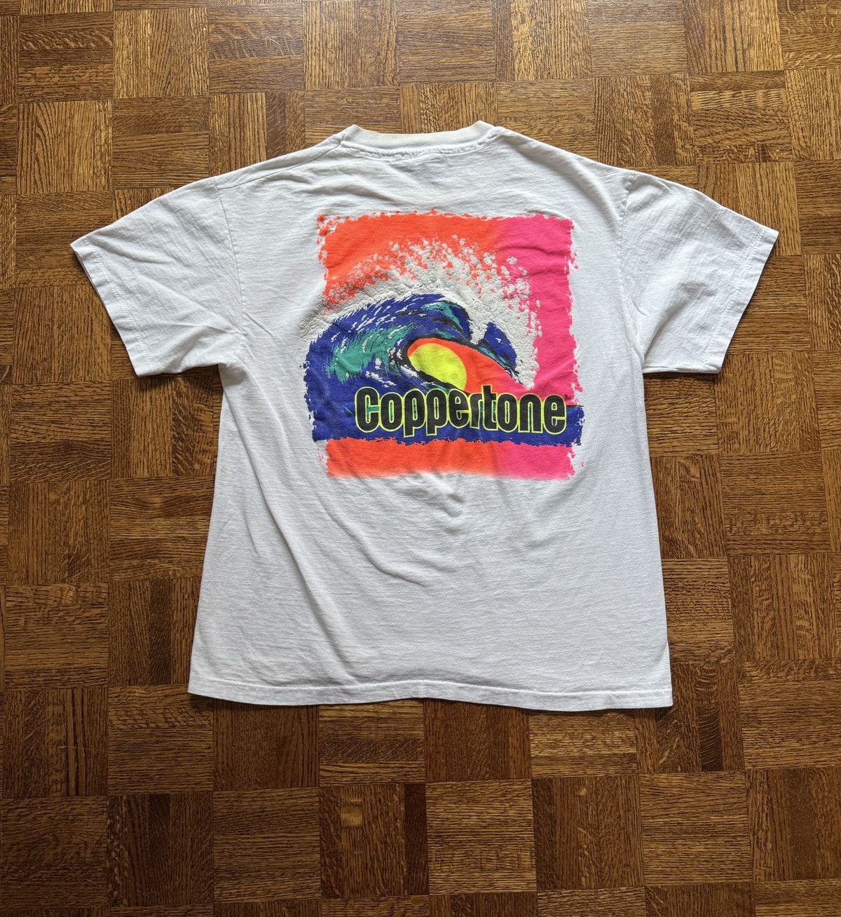 Vintage Vintage 90s Coppertone Sunscreen Graphic Tee Size US L / EU 52-54 / 3 - 1 Thumbnail