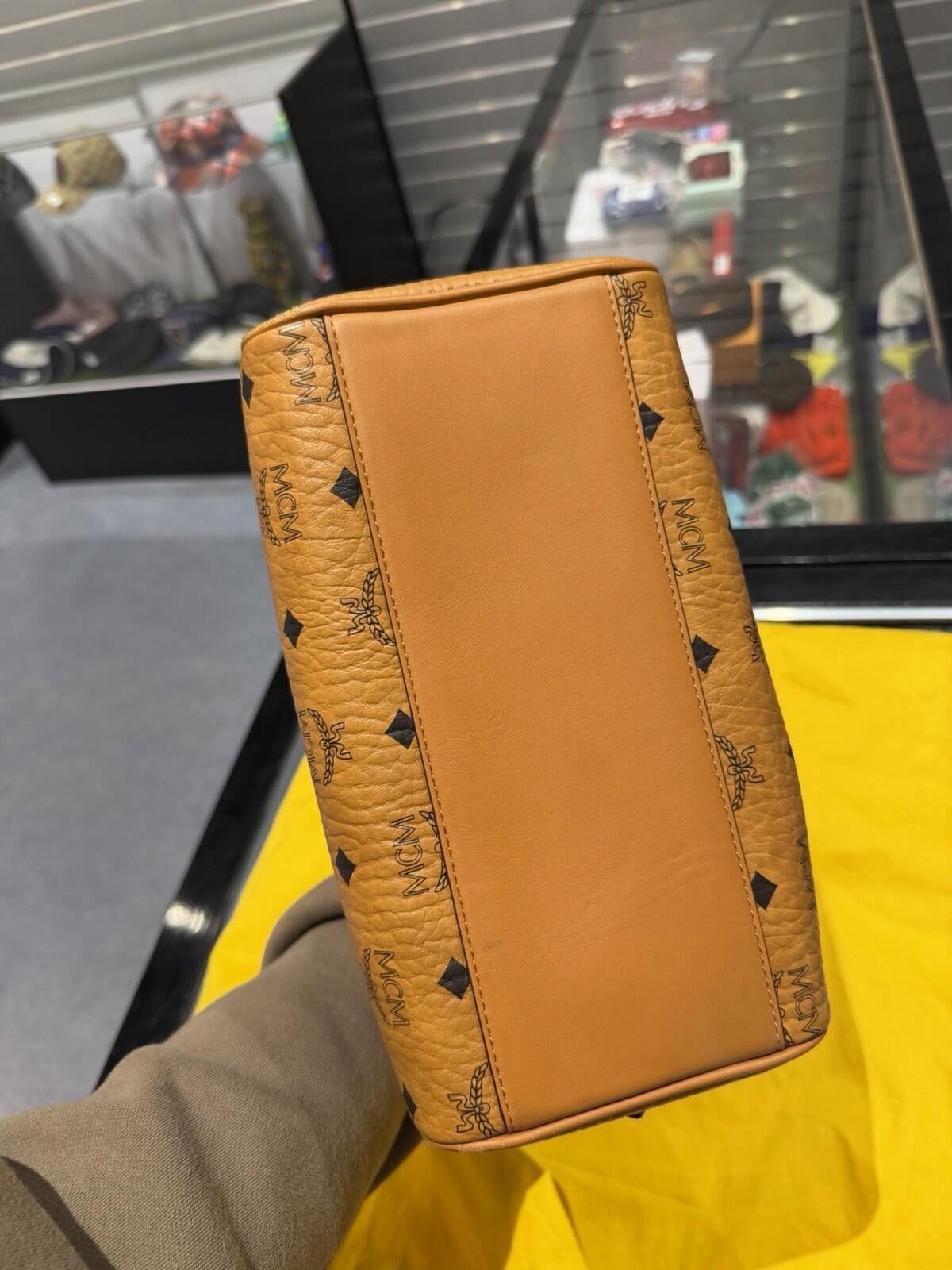 MCM MCM Visetos Monogram Cognac Boston Crossbody Handbag $980 Size ONE SIZE - 10 Thumbnail