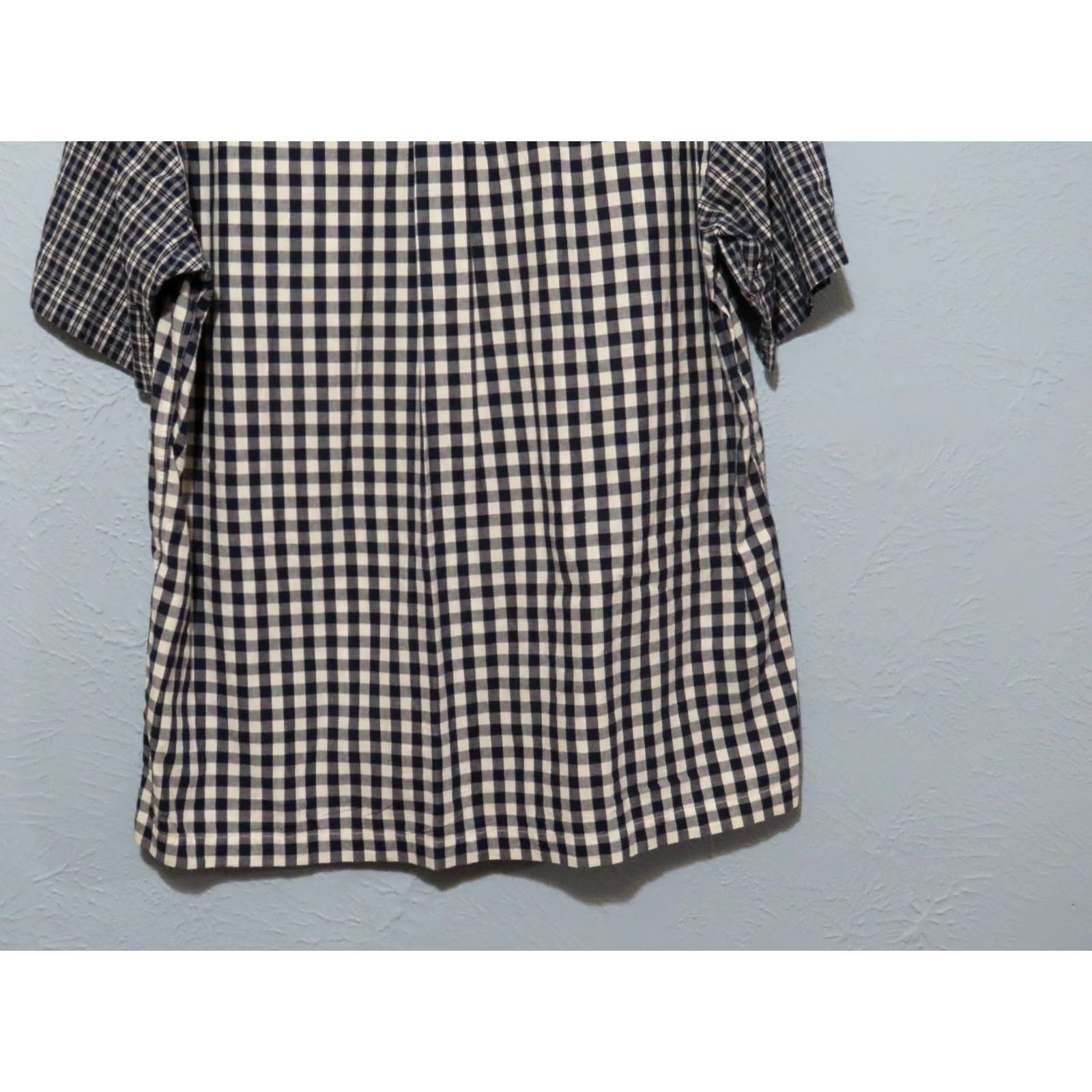 Tommy Hilfiger Tommy Hilfiger Men's Short Sleeve Button-Up Patchwork Gingham Shirt Black Red 90s Multicolor Cotton Regular M Mens Size US 31 - 7 Thumbnail