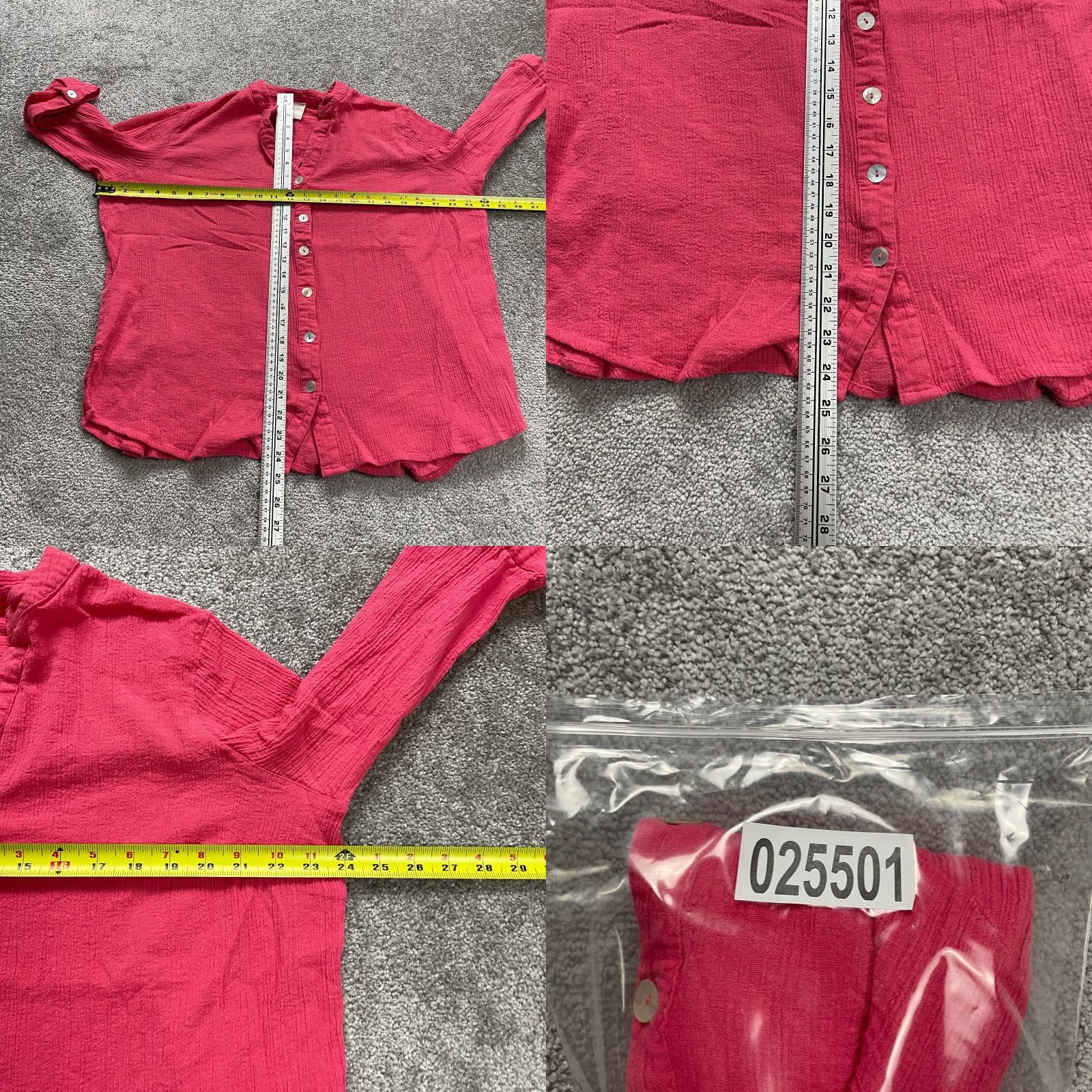 Pinko VINTAGE Bedford Fair Blouse Shirt Womens Large Pink 3/4 Sleeve Cotton Knit Casual Top Adult Large Pink Classic Womens Size L / US 10 / IT 46 - 8 Thumbnail