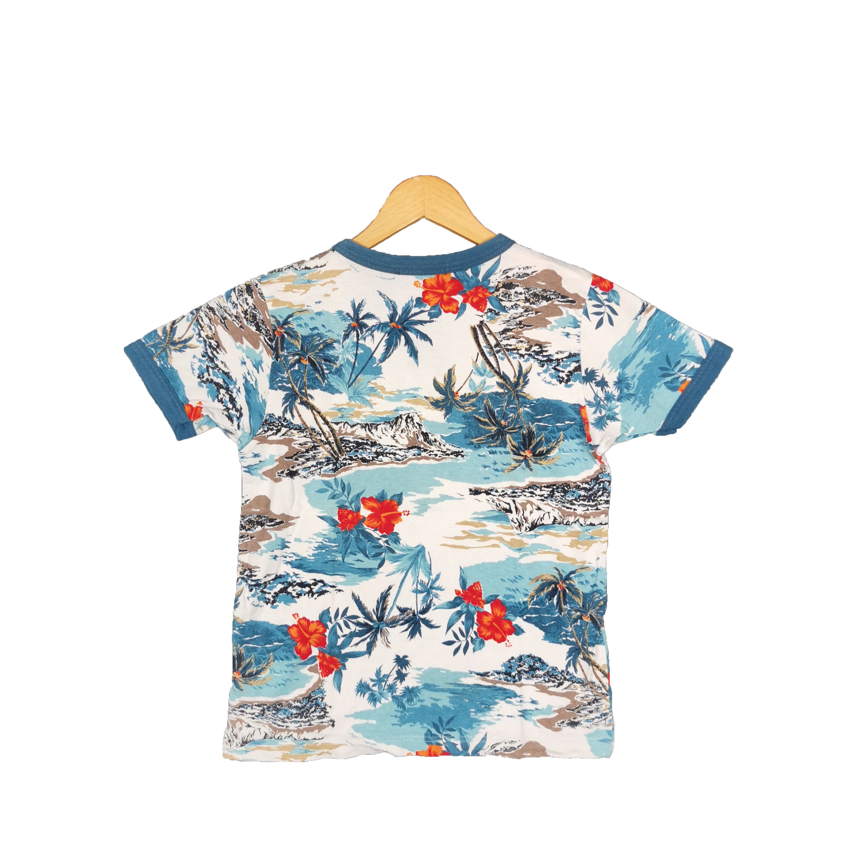 Japanese Brand Vintage Y2K Hawaiian T-Shirt Japanese Over Print Ringer Tee Size S / US 4 / IT 40 - 2 Thumbnail