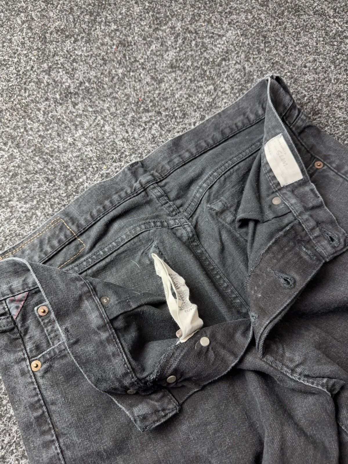 Denim & Supply Ralph Lauren 00s 🇺🇸 Ralph Lauren Denim Supply Black Slim Jeans Distressed Size US 34 / EU 50 - 11 Thumbnail
