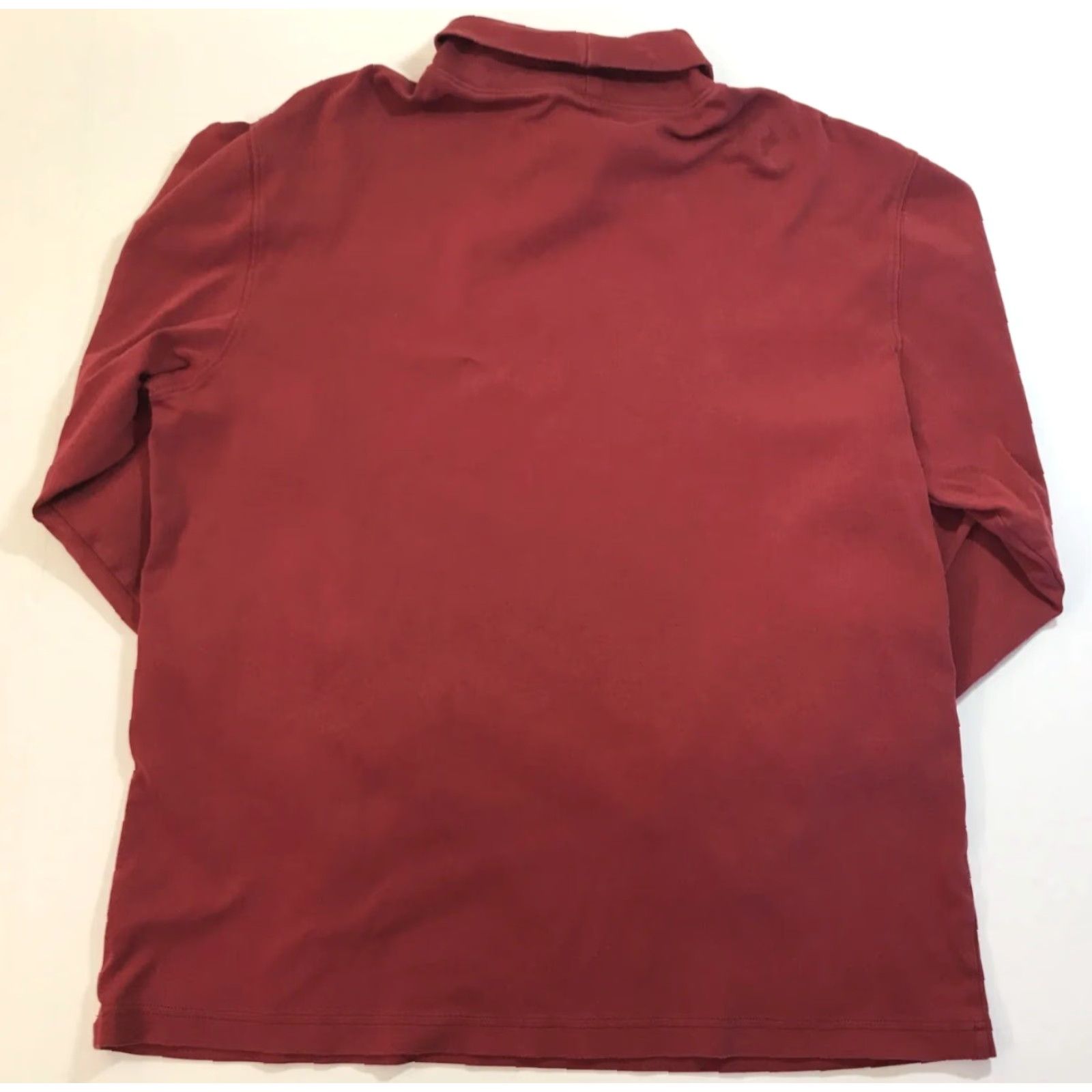 Layer 8 LL Bean Mens Turtleneck Shirt Large Red Long Sleeve Activewear Pullover Size US L / EU 52-54 / 3 - 4 Thumbnail