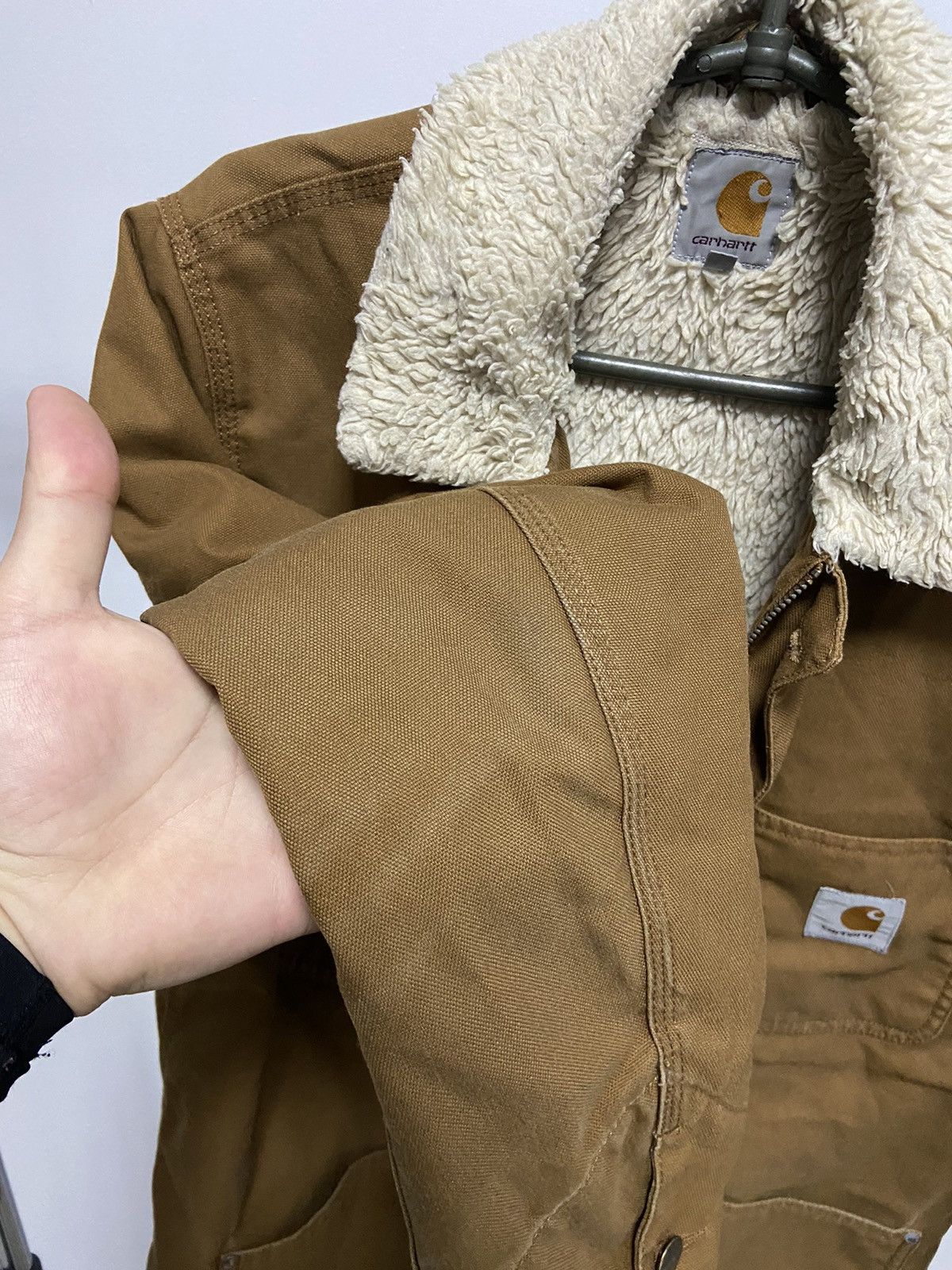Carhartt × Vintage Carhartt Sherpa Jacket small logo phoenix coat Size US M / EU 48-50 / 2 - 9 Thumbnail