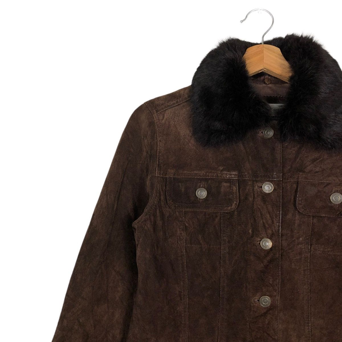 Japanese Brand VINTAGE CROPPED BIKER JACKET STYLE ME JAPAN MINK FUR COLLAR Size M / US 6-8 / IT 42-44 - 5 Thumbnail