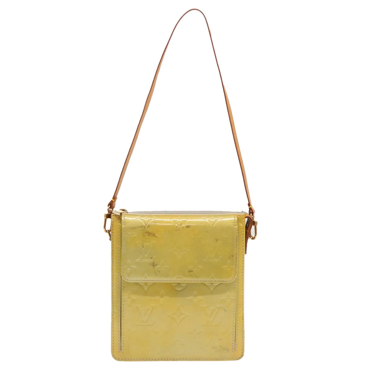 Louis Vuitton Mott Yellow Patent Leather Shoulder Bag (Pre-Owned) Size ONE SIZE - 1 Thumbnail