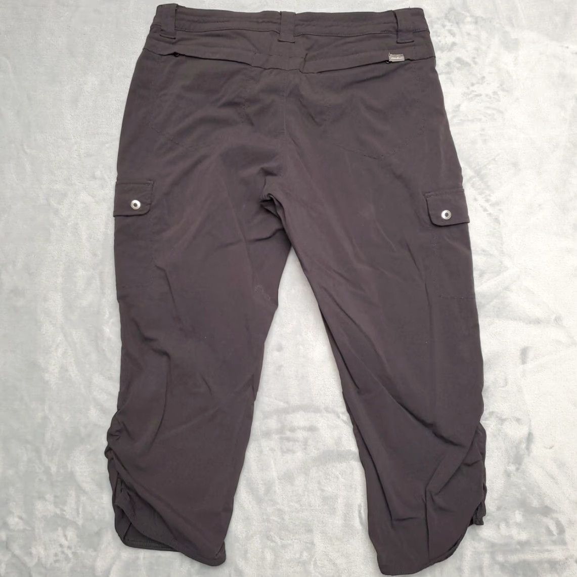 Eddie Bauer VINTAGE Eddie Bauer Pant Women 4 Black Stretch Cargo Ruched Lightweight Crop Hike Travel Size 27" / US 4 / IT 40 - 7 Thumbnail