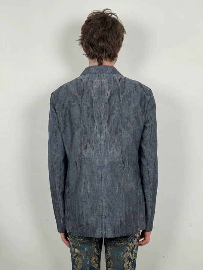 Emporio Armani AW2019 Emporio Armani Double-Breasted Metallic Textured Blazer Jacket Size 44R - 3 Thumbnail