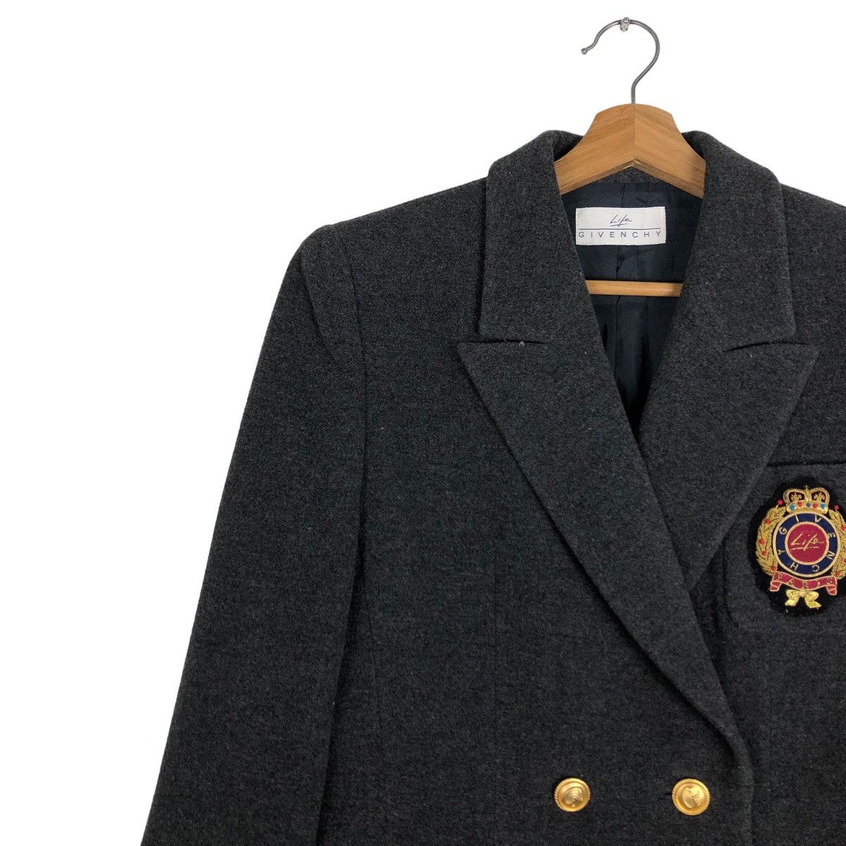 Vintage 🔥Vtg Givenchy Gold Button Wool Double Breast Jacket Coats Size US M / EU 48-50 / 2 - 7 Thumbnail