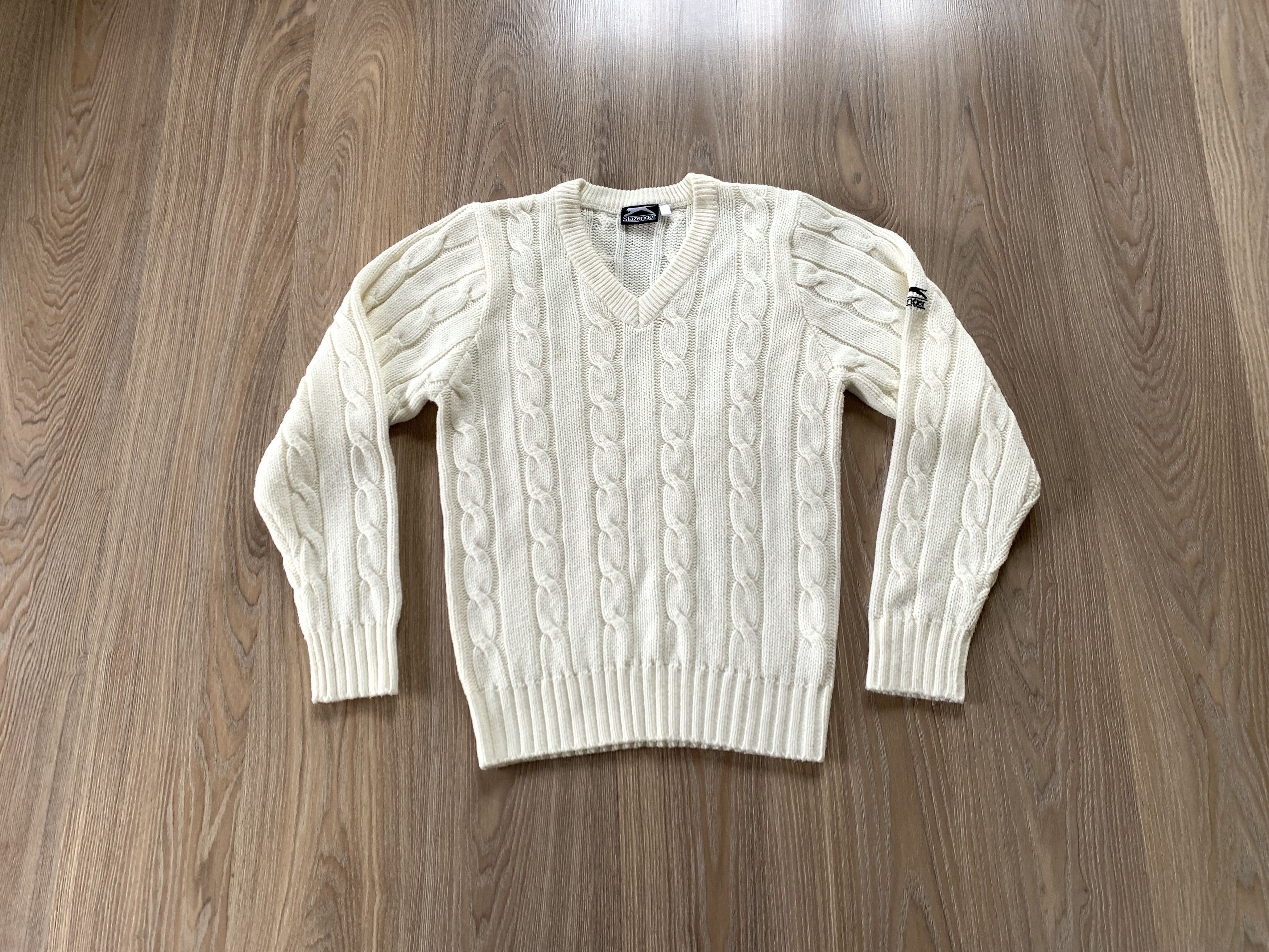 Vintage Vintage Slazenger Knit Wool Sweater Size US M / EU 48-50 / 2 - 1 Thumbnail