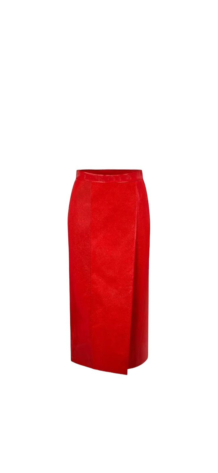 image of Gucci Gucci Lthr Skirt Ld31 in Red, Women's (Size 30)