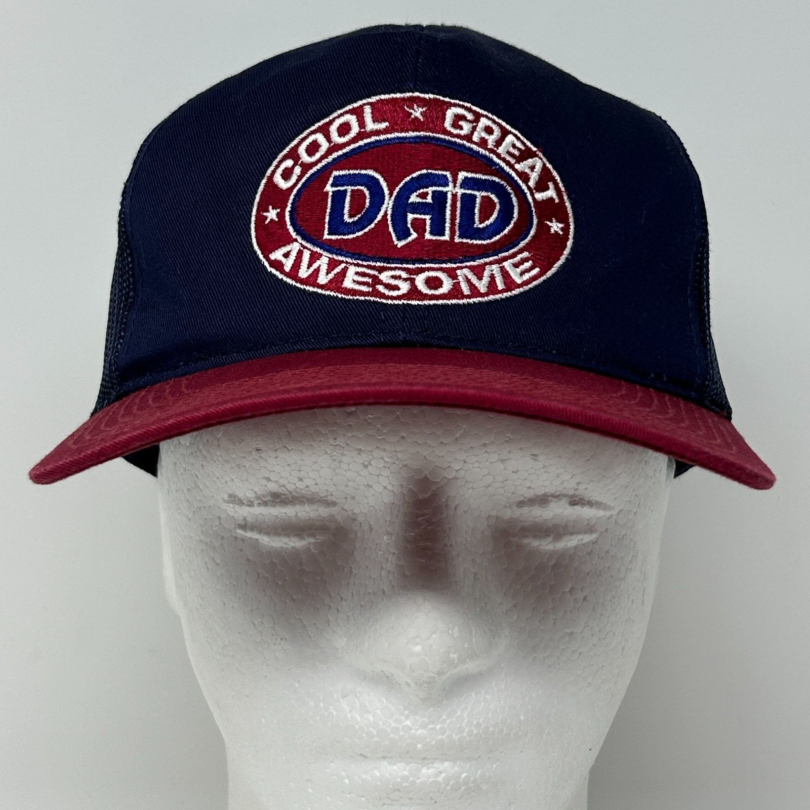 Vintage Vintage 90s Cool Great Awesome Dad Trucker Hat Cap Blue Size ONE SIZE - 2 Thumbnail