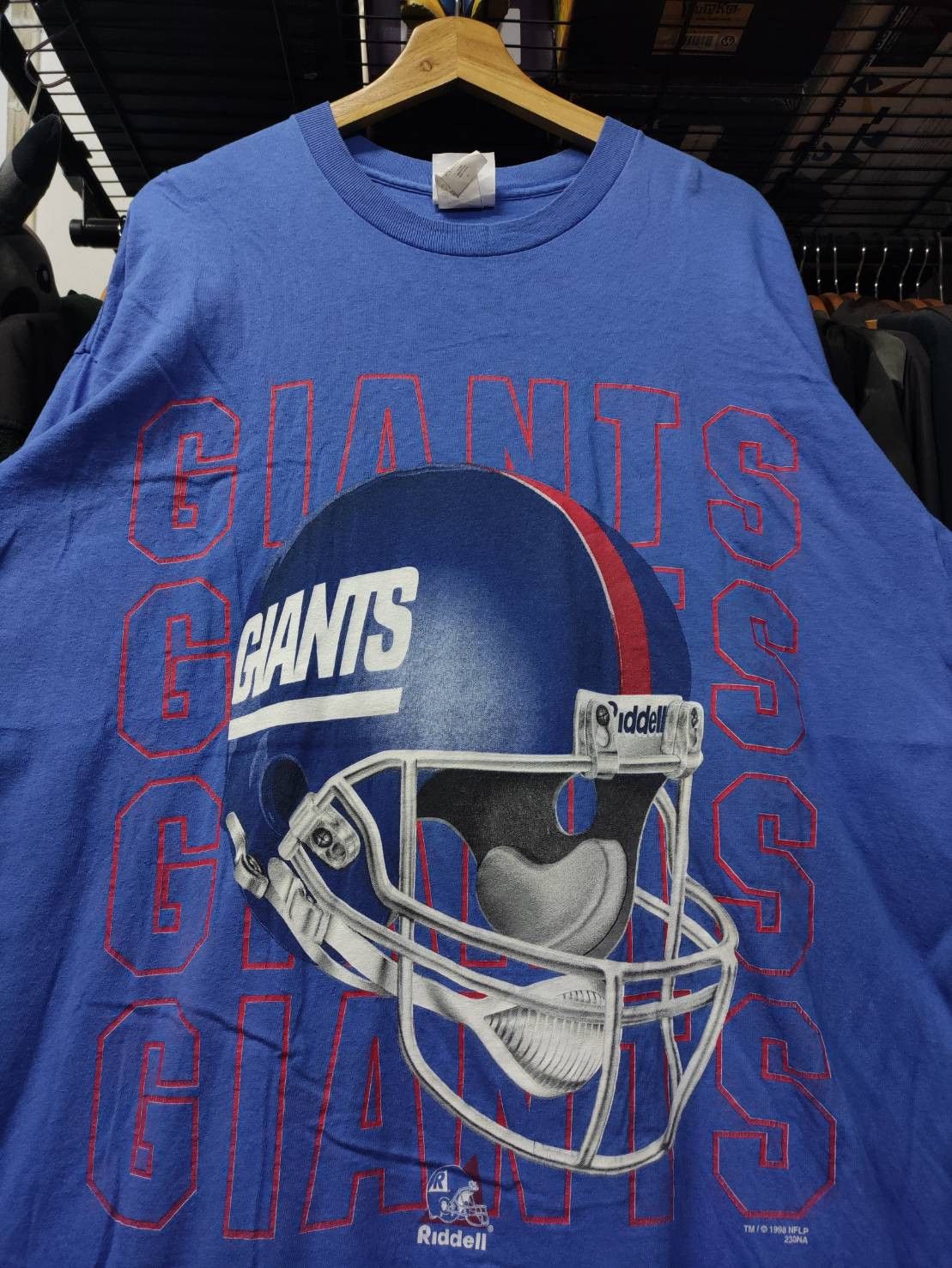 NFL Vtg 90's Riddell x New York Giants NFL Team USA T-Shirt Size US L / EU 52-54 / 3 - 1 Thumbnail