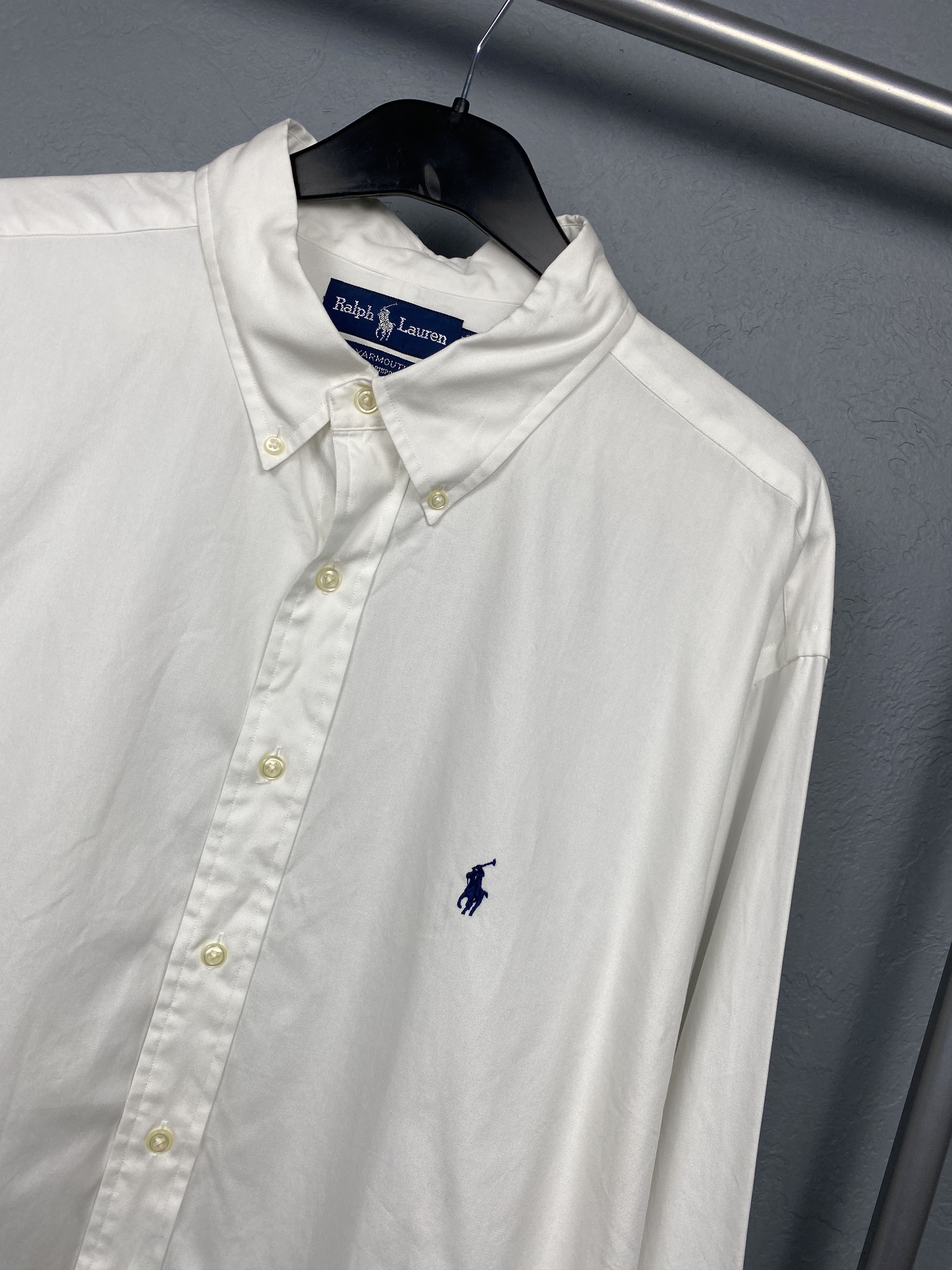 Polo Ralph Lauren × Ralph Lauren × Vintage Polo Ralph Lauren Vintage Mens White Shirt Y2K Size US XXL / EU 58 / 5 - 2 Thumbnail