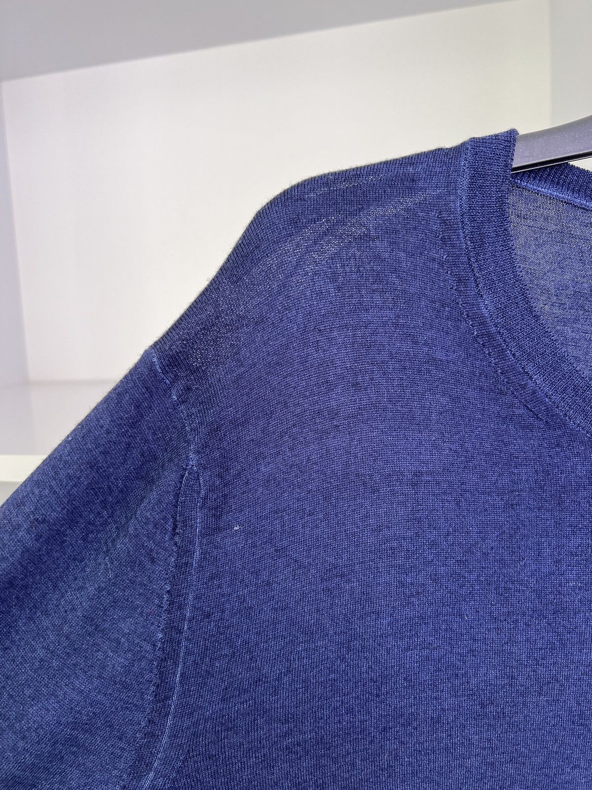 Canali × Designer × Vintage Vintage Canali Wool Navy Jumper Size US L / EU 52-54 / 3 - 14 Thumbnail