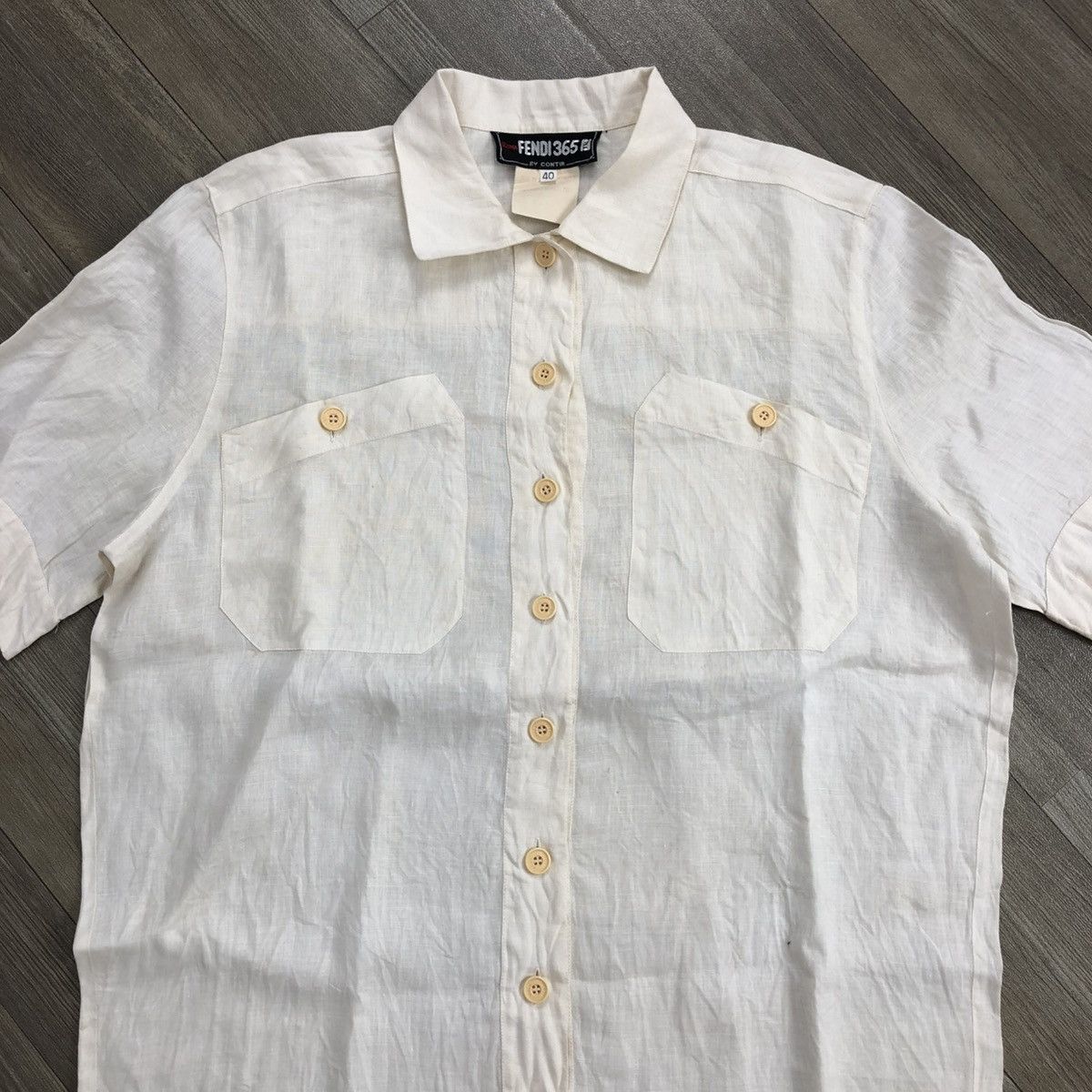 Fendi 90s Vintage Fendi 365 Roma 2 Pocket Button Shirt Luxury Size US M / EU 48-50 / 2 - 2 Thumbnail