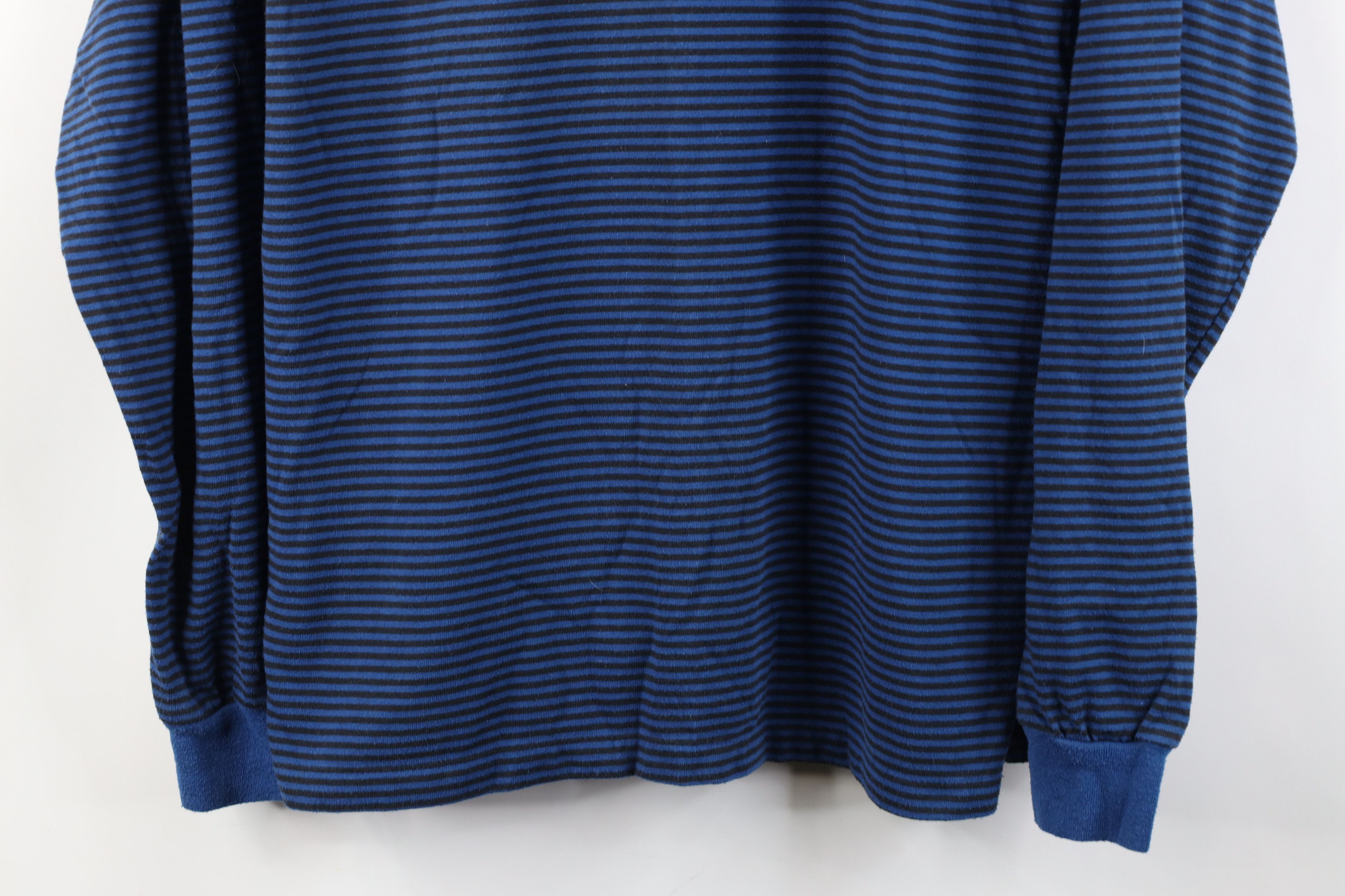 Vintage Vintage 70s Streetwear Long Sleeve Rugby Polo Shirt Blue Size US L / EU 52-54 / 3 - 3 Thumbnail