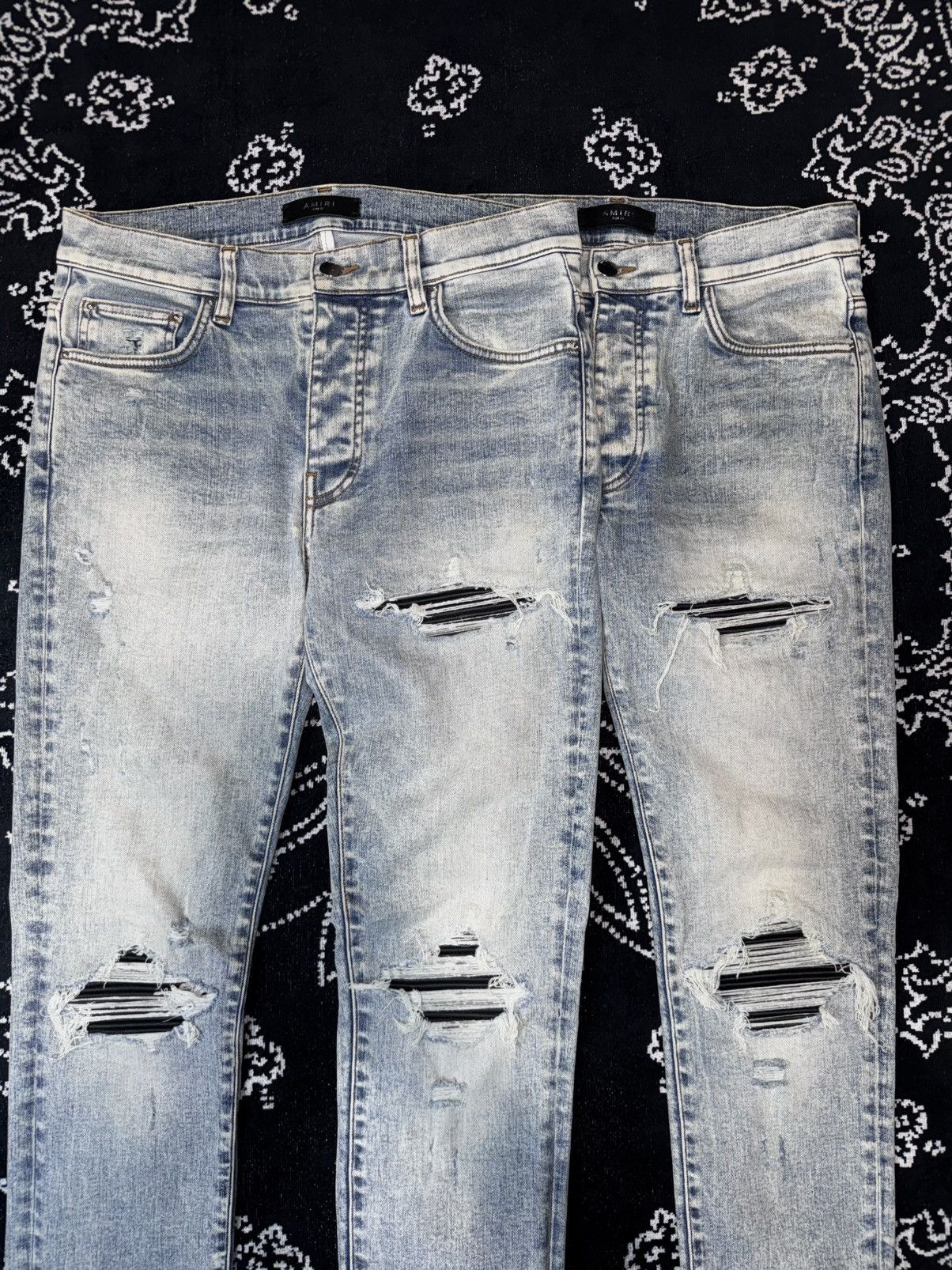 Amiri AMIRI MX1 BLUE DISTRESSED JEANS Size US 31 - 7 Thumbnail