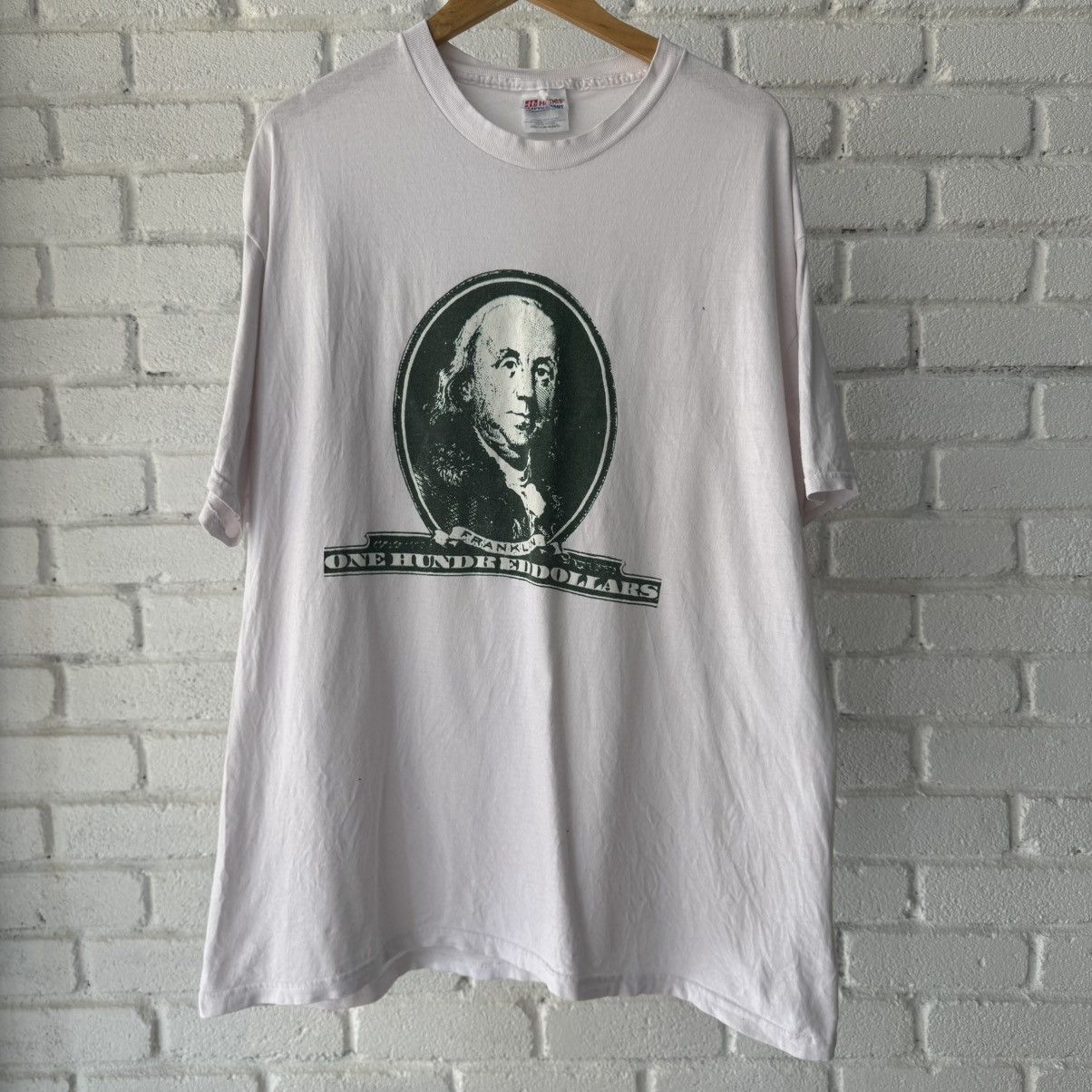 Vintage 100USD Tee Size US XL / EU 56 / 4 - 1 Thumbnail
