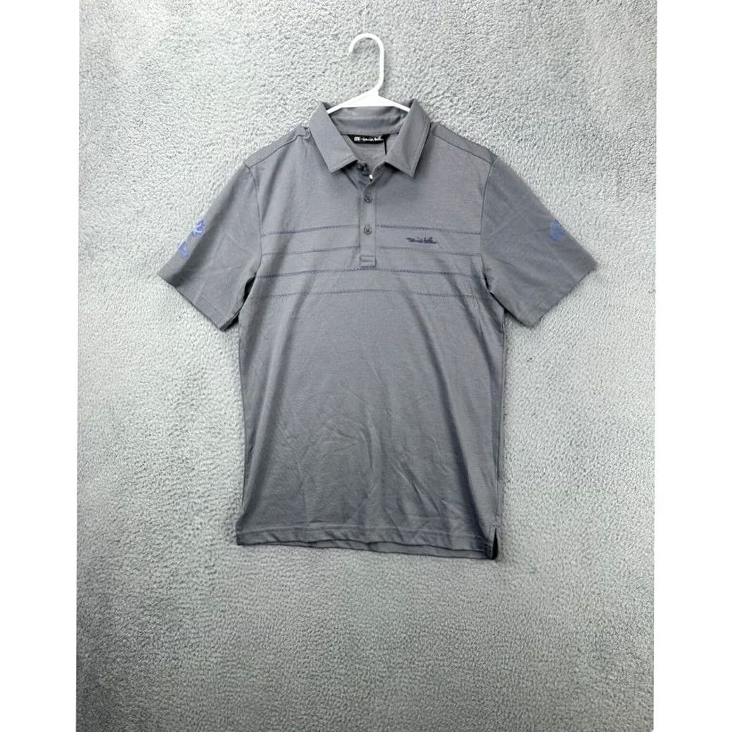 TravisMathew Travis Mathew Polo Shirt Mens Small River Rafter Grey Michelob Ultra Golf NEW Size US S / EU 44-46 / 1 - 2 Thumbnail