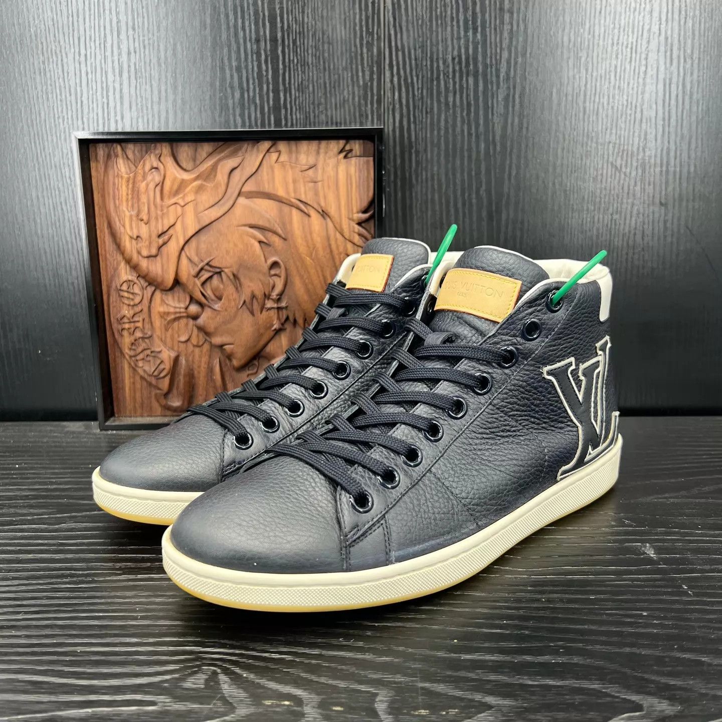 Louis Vuitton LV Dark Blue High Top Sneaker 7/41 Box Size US 8 / EU 41 - 1 Thumbnail