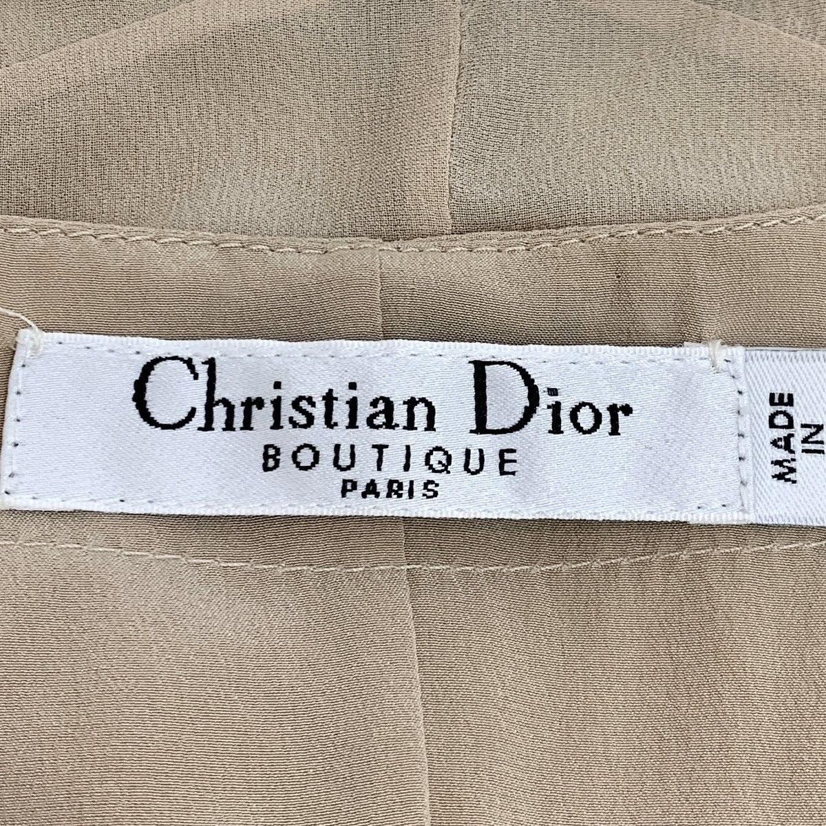 Dior Christian Dior V-neck Pleated Silk Long-sleeve Dress K26WX Size S / US 4 / IT 40 - 5 Thumbnail