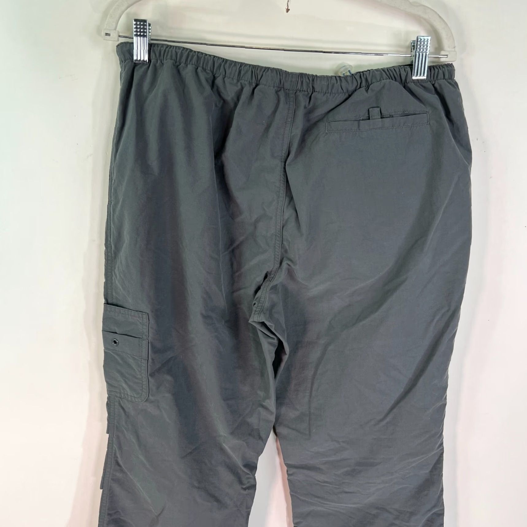 Express Express Cargo Convertible Pants Women's L Gray Nylon Cotton Lined Elastic Size 36" / US 14 / IT 50 - 5 Thumbnail