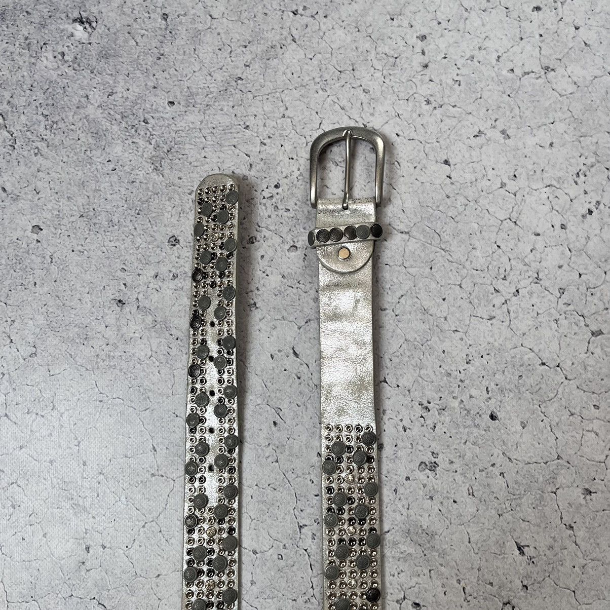 Japanese Brand × Vintage Vintage Leather Belt With Crystal B.B. Simon Supreme Style Size ONE SIZE - 6 Thumbnail
