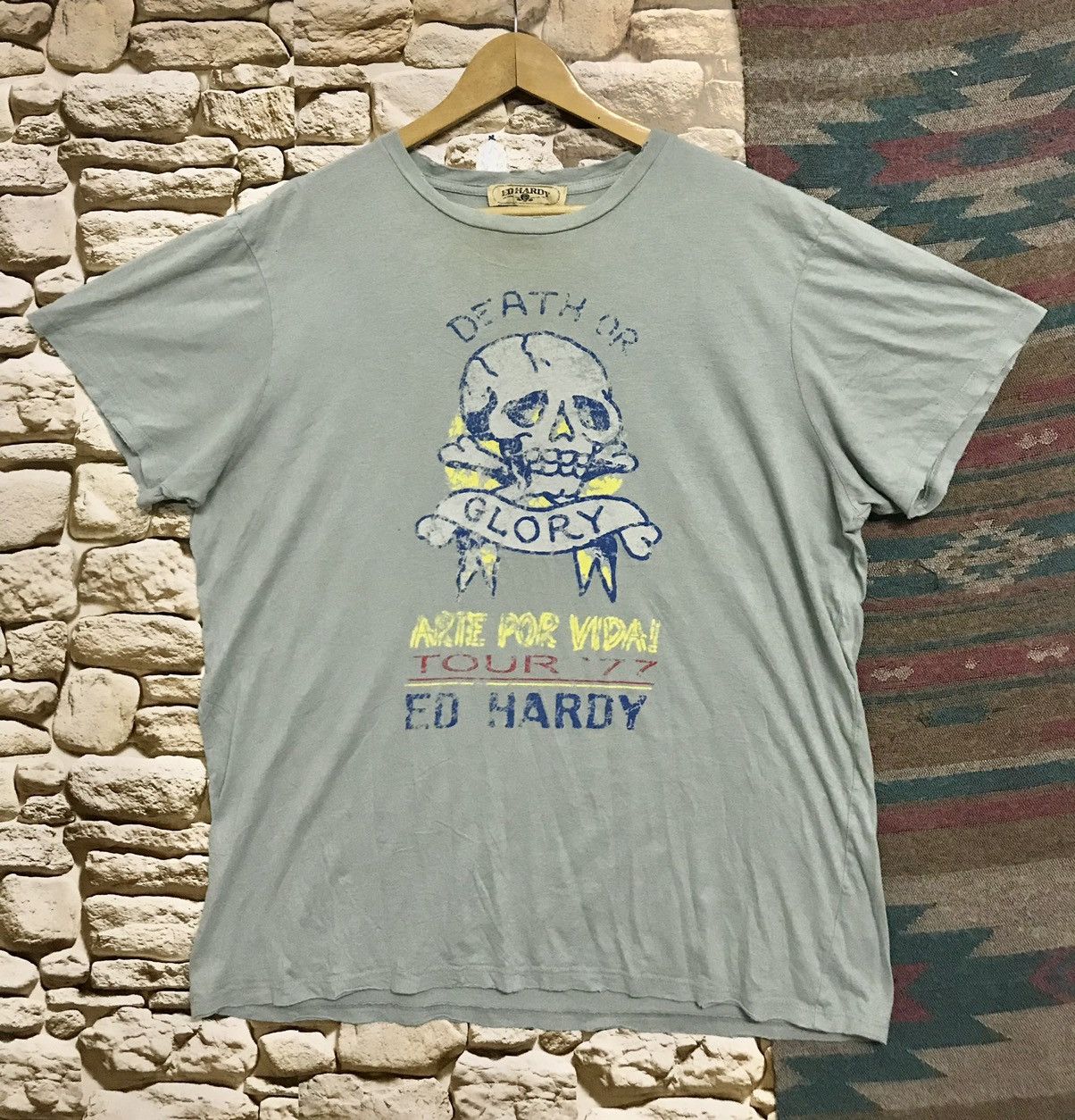 Ed Hardy Ed Hardy Death Or Glory Tour 77 Distress Design Size US XXL / EU 58 / 5 - 1 Thumbnail