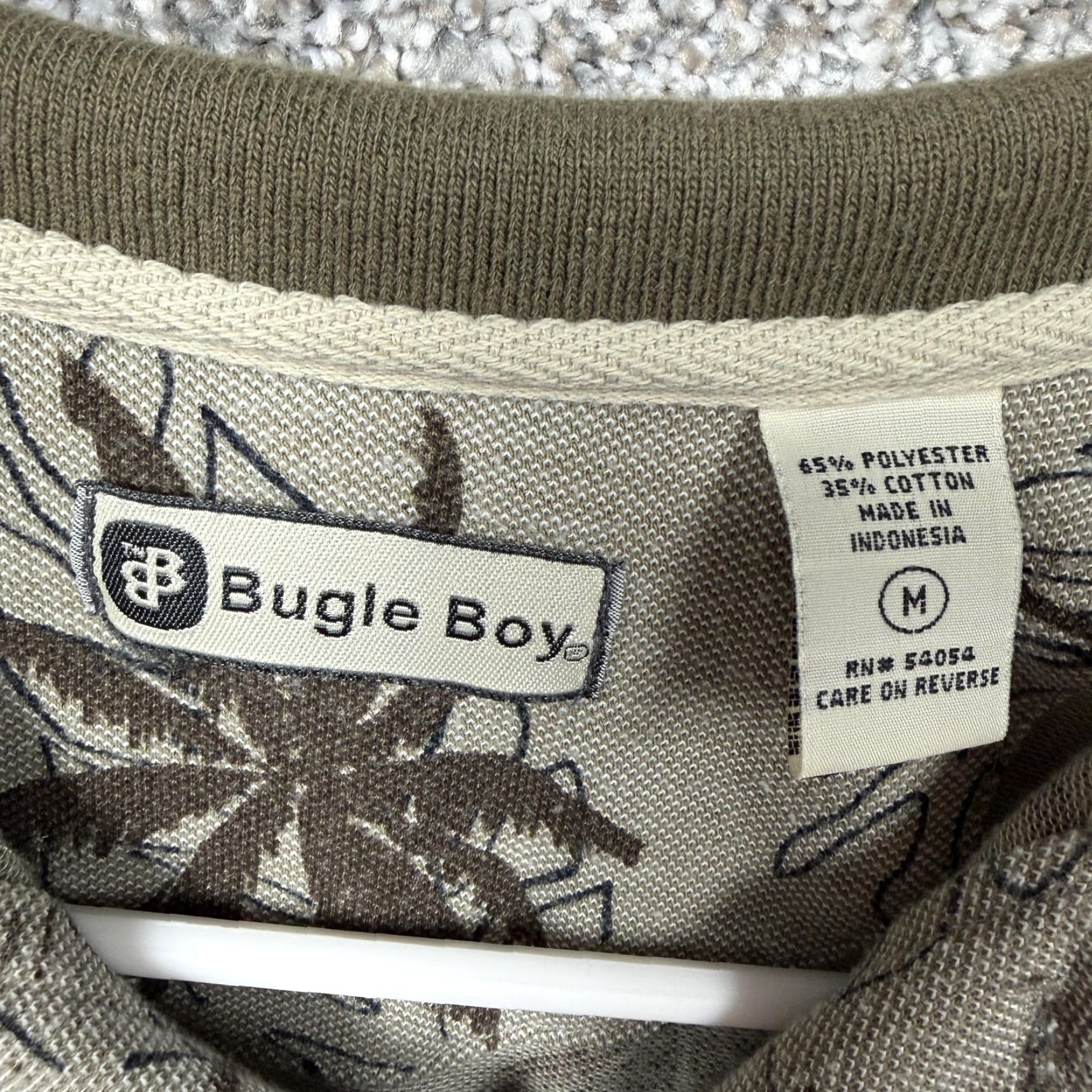 Bugle Boy VINTAGE Bugle Boy Polo Shirt Mens M Green Knit Palm Tree Tropical Cabana Y2K Size US M / EU 48-50 / 2 - 4 Thumbnail