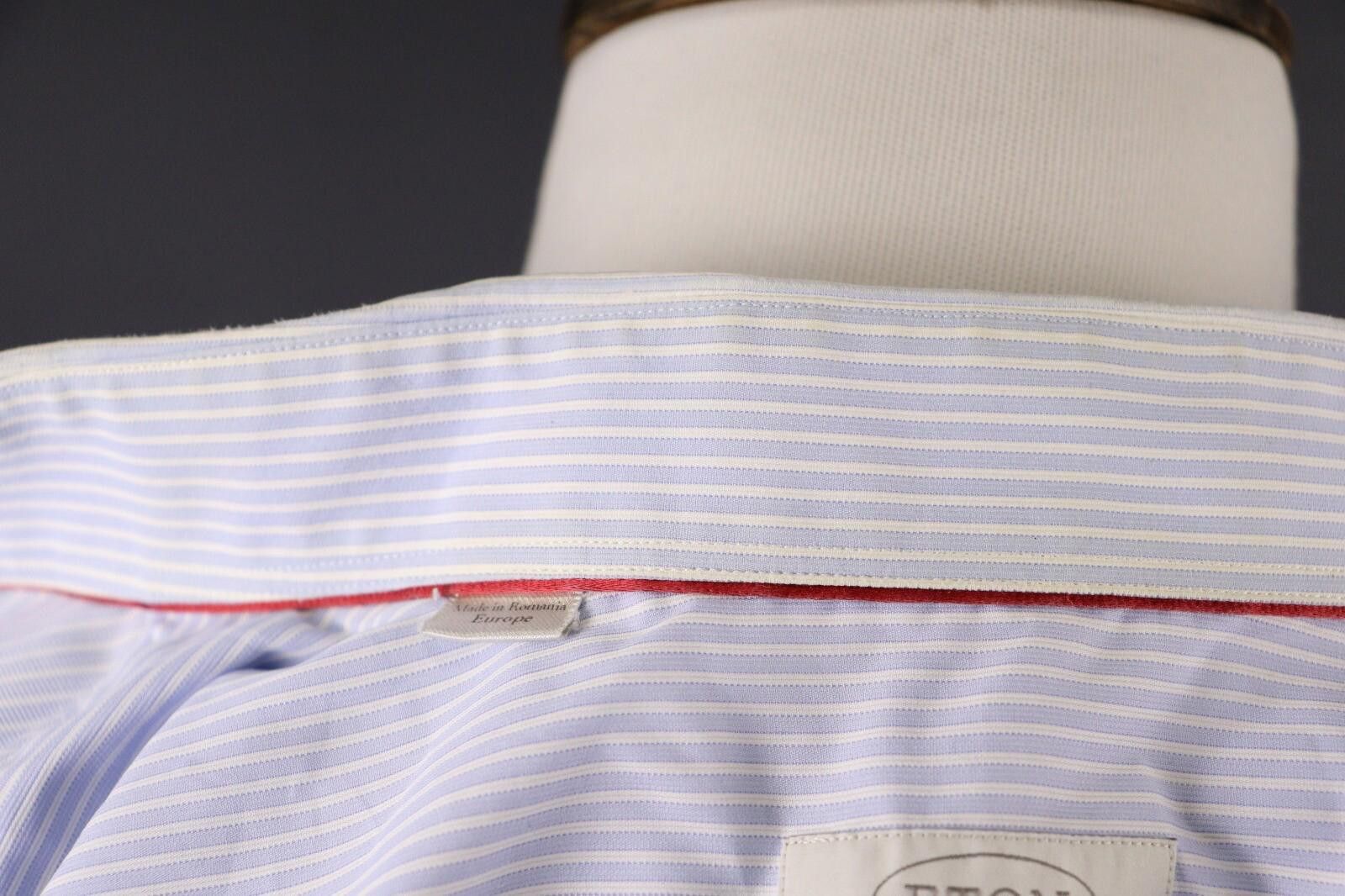 Eton Eton Contemporary Blue Stripe Shirt Size 41 /16 Size US M / EU 48-50 / 2 - 12 Thumbnail