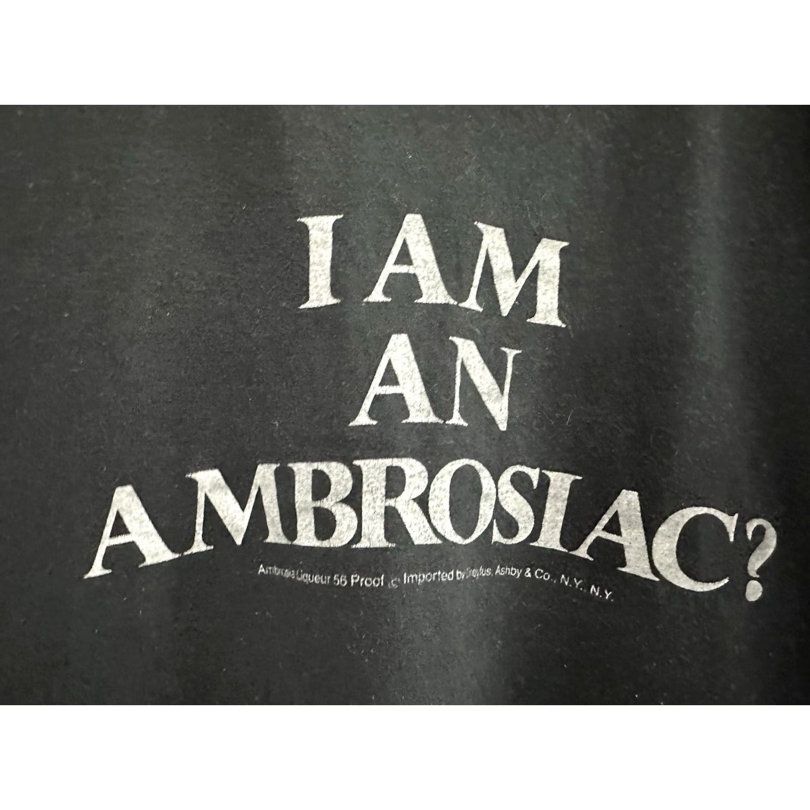 Vintage VTG 80s I Am An Ambrosiac Nector Of The Gods Paper Thin T-Shirt L Black Mens Size US L / EU 52-54 / 3 - 4 Thumbnail
