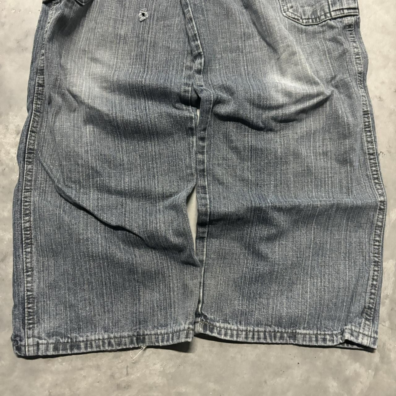 Japanese Brand × Vintage Crazy Vintage Y2K/2000s Grunge Dark Wash Skater Cargo Denim Jeans! Size US 27 - 6 Thumbnail