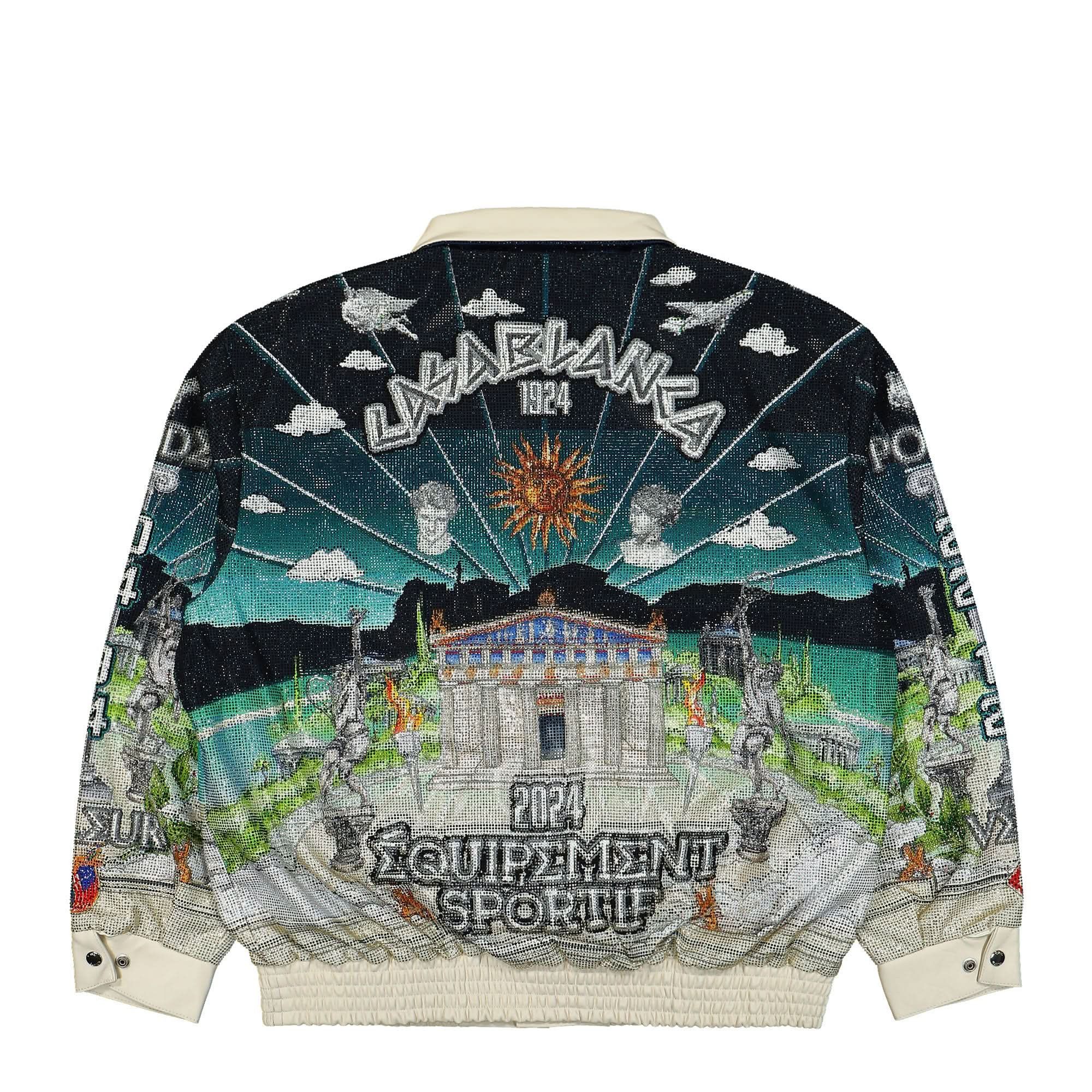 Casablanca × Jeff Hamilton o1gr1nt0525 Leather Crystal Bomber Jacket in Multicolor Size US XL / EU 56 / 4 - 3 Thumbnail