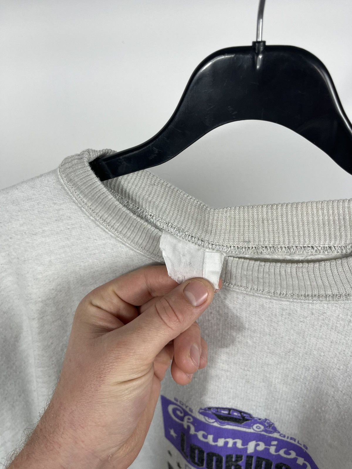 Other Vintage Grey Graphic Sweatshirt Champion Lookids Race Prints Size US XL / EU 56 / 4 - 5 Thumbnail