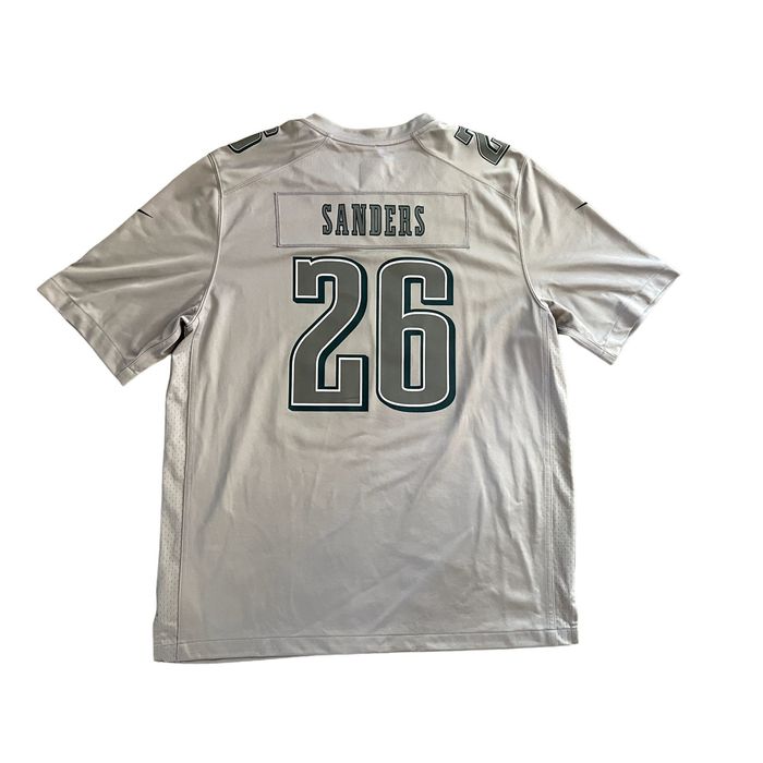 Men's Nike Miles Sanders Gray Philadelphia Eagles Super Bowl LVII Patch  Atmosphere Fashion Game Jersey