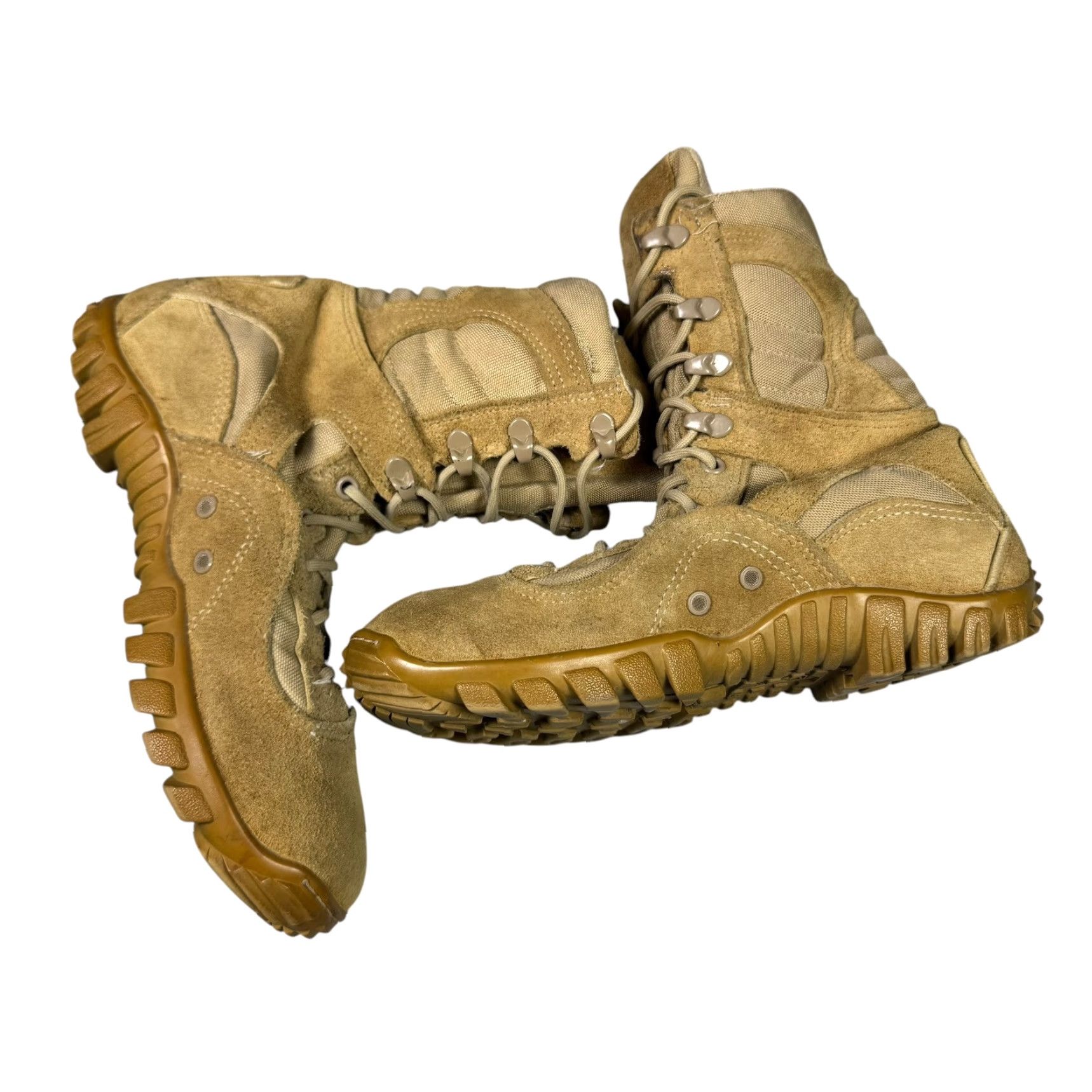 Vibram Belleville Sabre Combat Boots Mens 6W Brown Leather Mid-Calf Steel Toe Vibram 6W USA Combat Boots Mens Boots Size US 6 / EU 39 - 4 Thumbnail