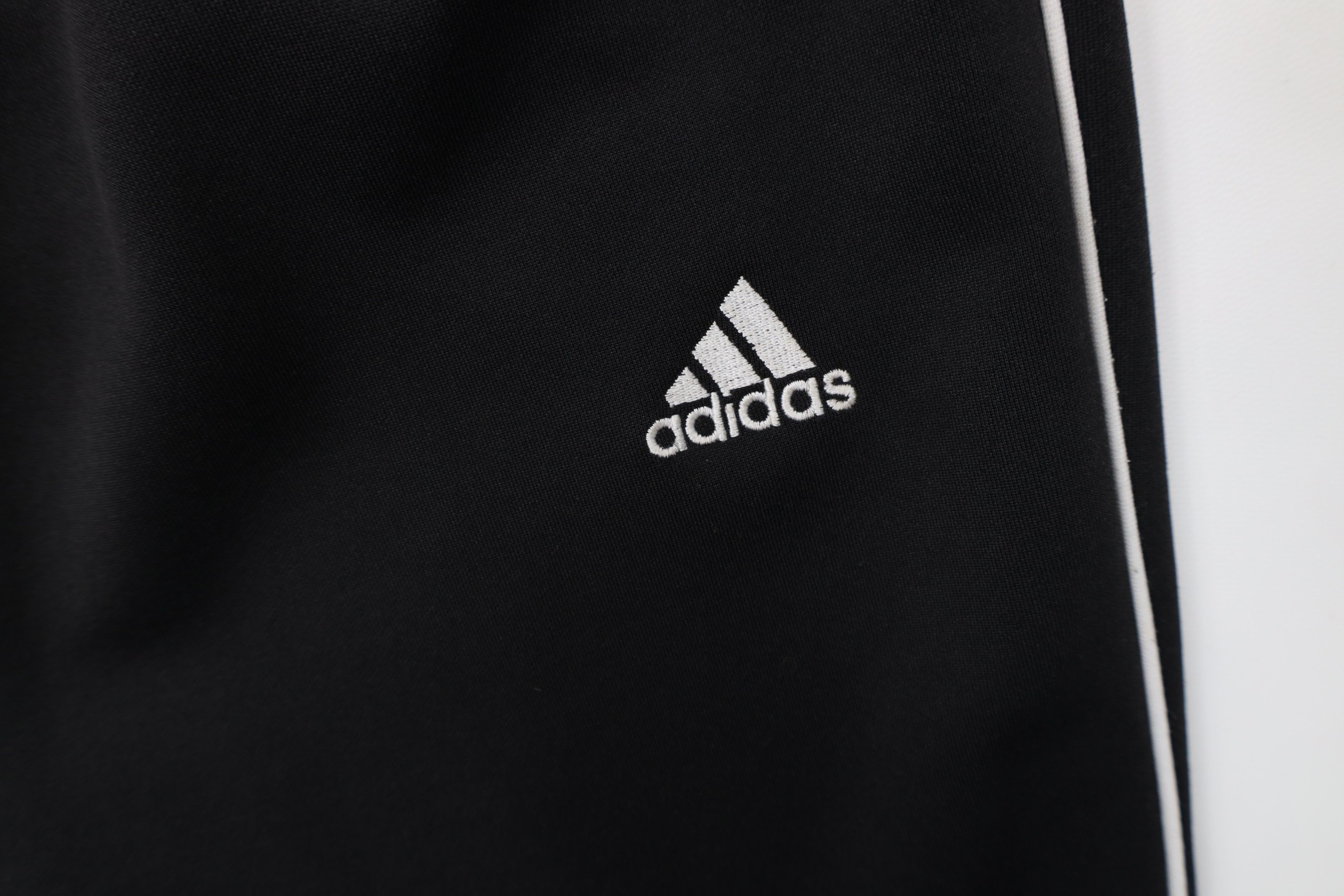 Adidas Vintage 90s Adidas Striped Cuffed Sweatpants Joggers Black Size US 32 / EU 48 - 6 Thumbnail