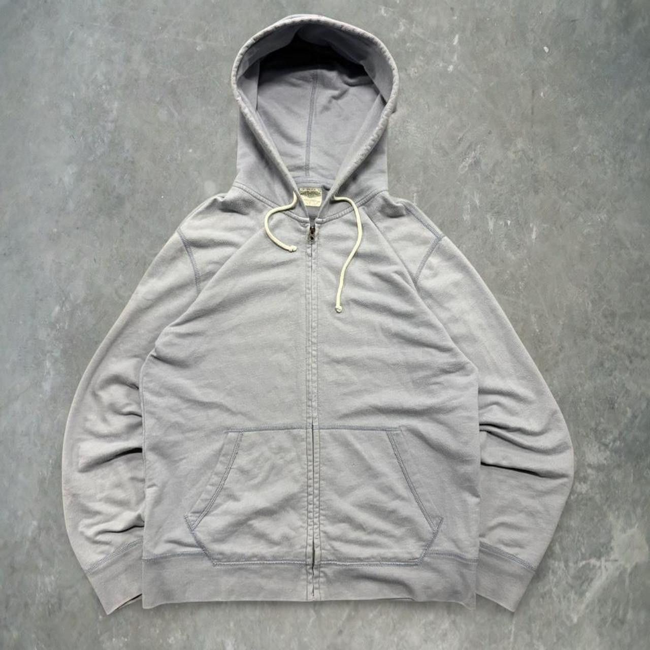 Vintage Crazy Vintage Y2K/2000s Blank Baby Blue Minimalistic Zipup Hoodie! Size US M / EU 48-50 / 2 - 1 Thumbnail